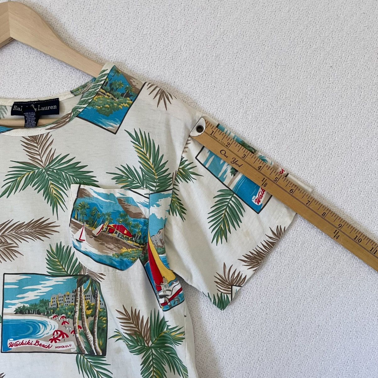 Ralph Lauren Vintage 80s 90s AOP Hawaiian Tropical Postcard Shirt Summer Size US M / EU 48-50 / 2 - 14 Thumbnail