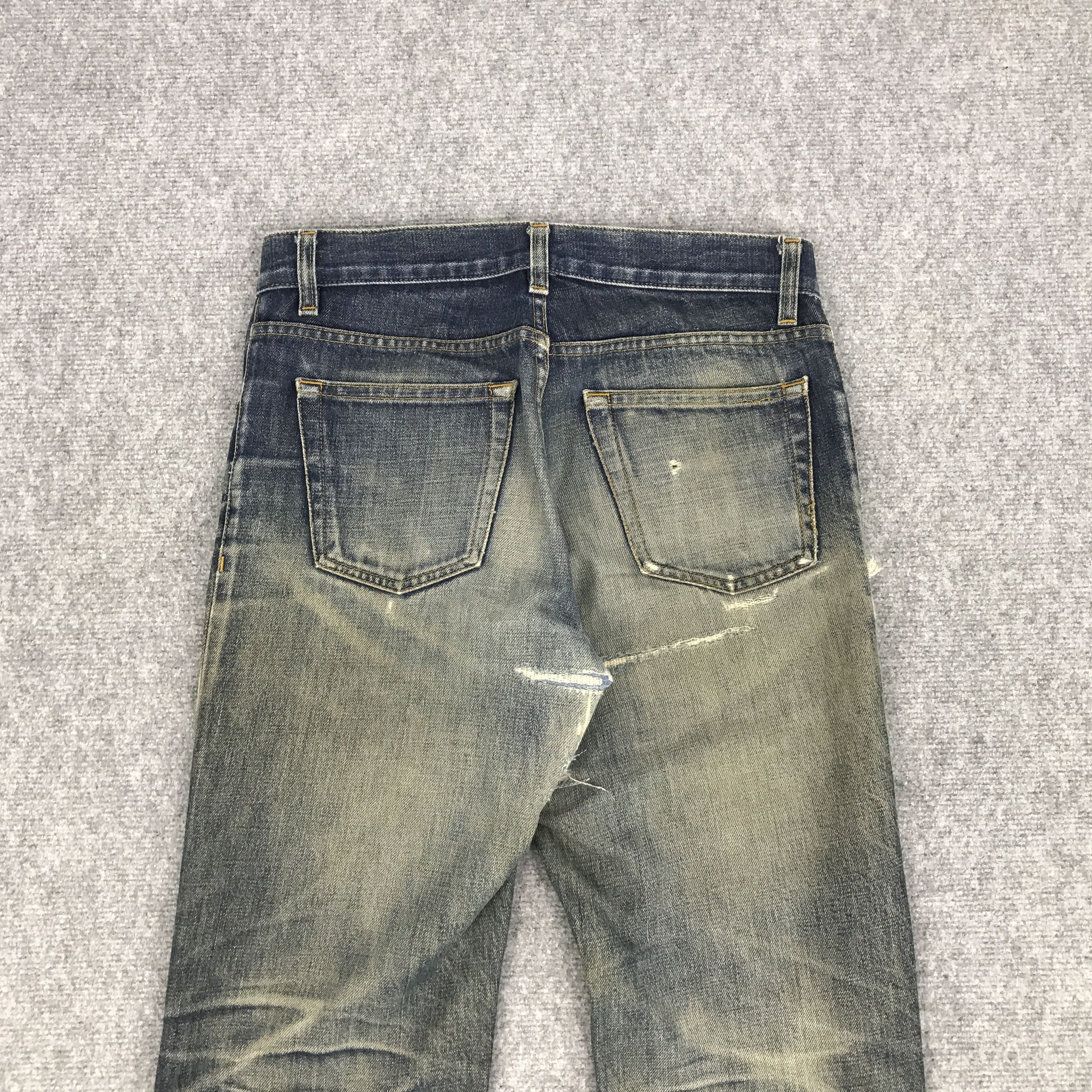 Helmut Lang 1998 HELMUT LANG DISTRESSED DENIM PANTS Size US 30 / EU 46 - 5 Thumbnail