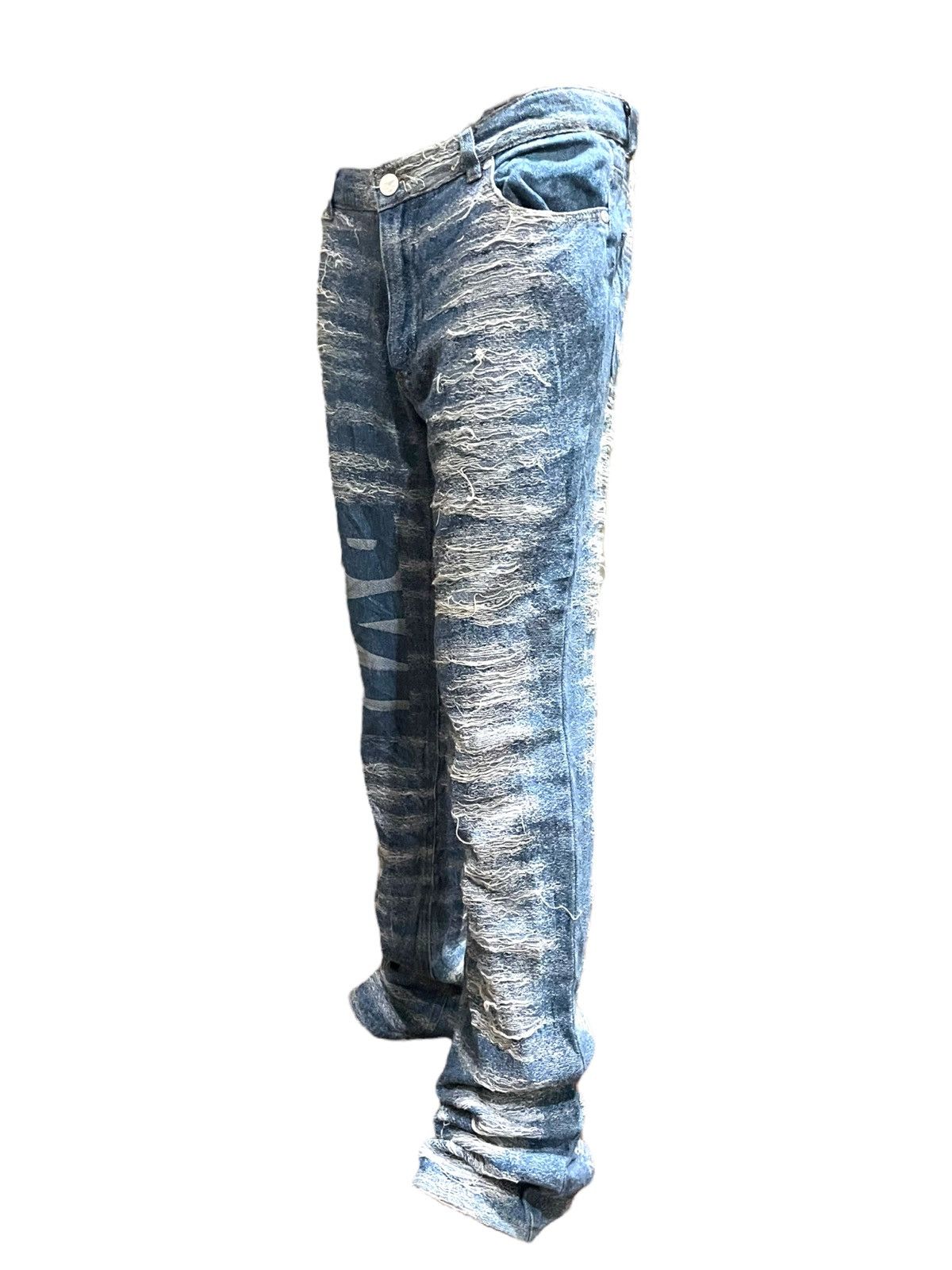If Six Was Nine × Japanese Brand × Le Grande Bleu (L.G.B.) Japan Oceanus Waves Destroy Jeans Size US 31 - 18 Thumbnail