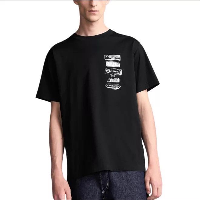 Dior Dior 25 Graffiti Logo Text Black M Tee Size US M / EU 48-50 / 2 - 8 Thumbnail