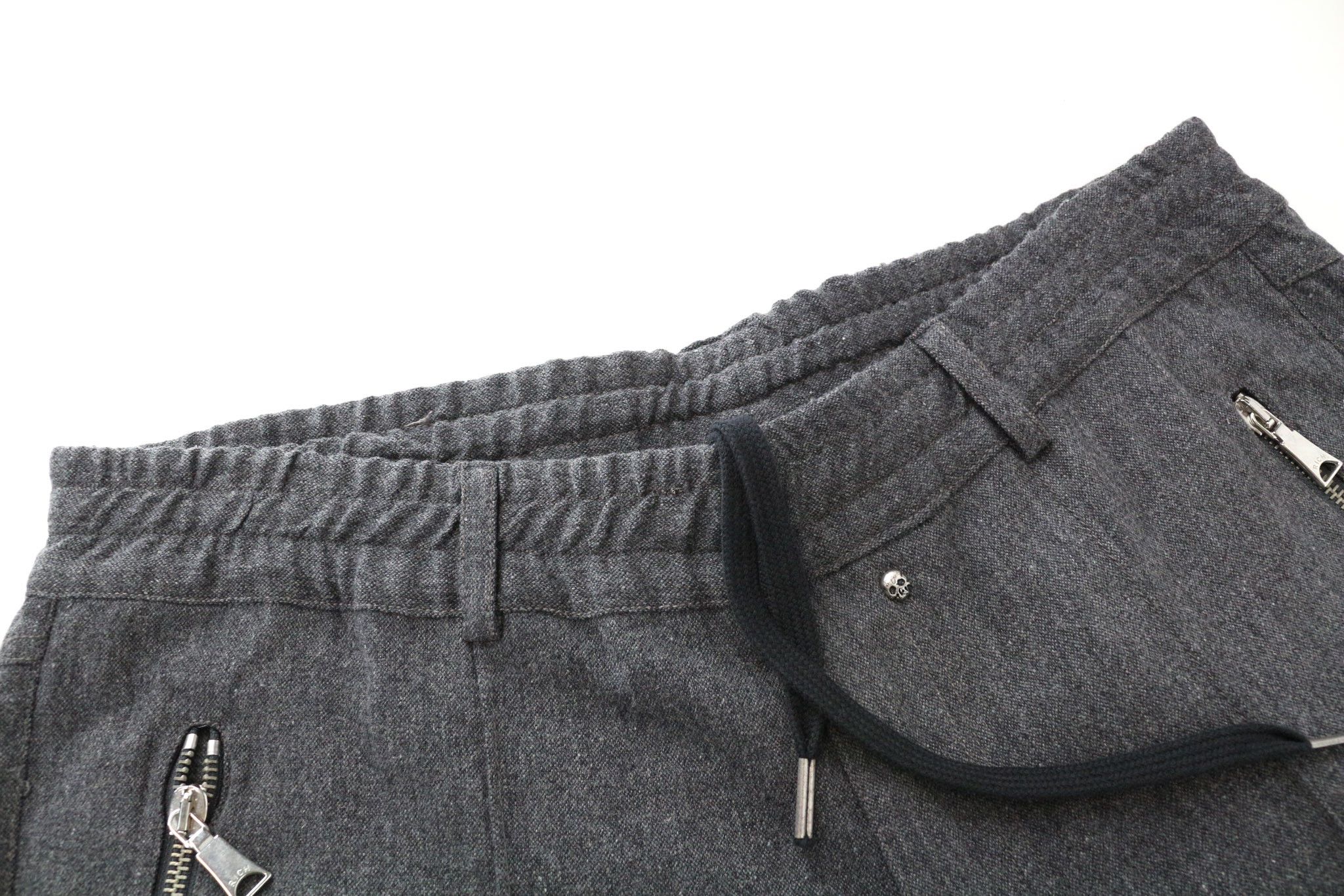 John Richmond L Grey Melange Stretch Wool Blend Trousers 74195 Size US 34 / EU 50 - 3 Thumbnail