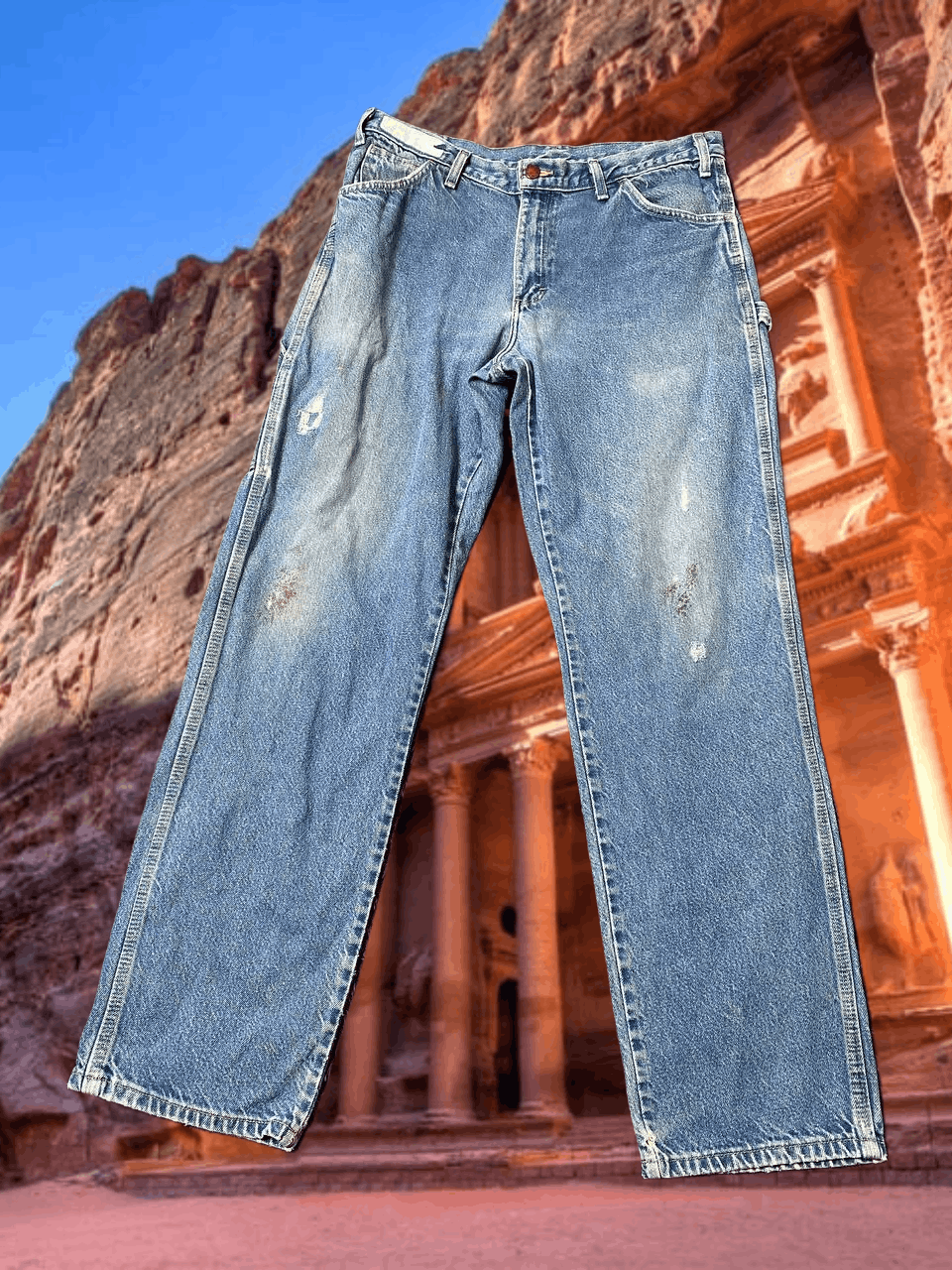 Dickies blue jeans logo Dickies Y2K vintage streetwear Size US 34 / EU 50 - 1 Thumbnail