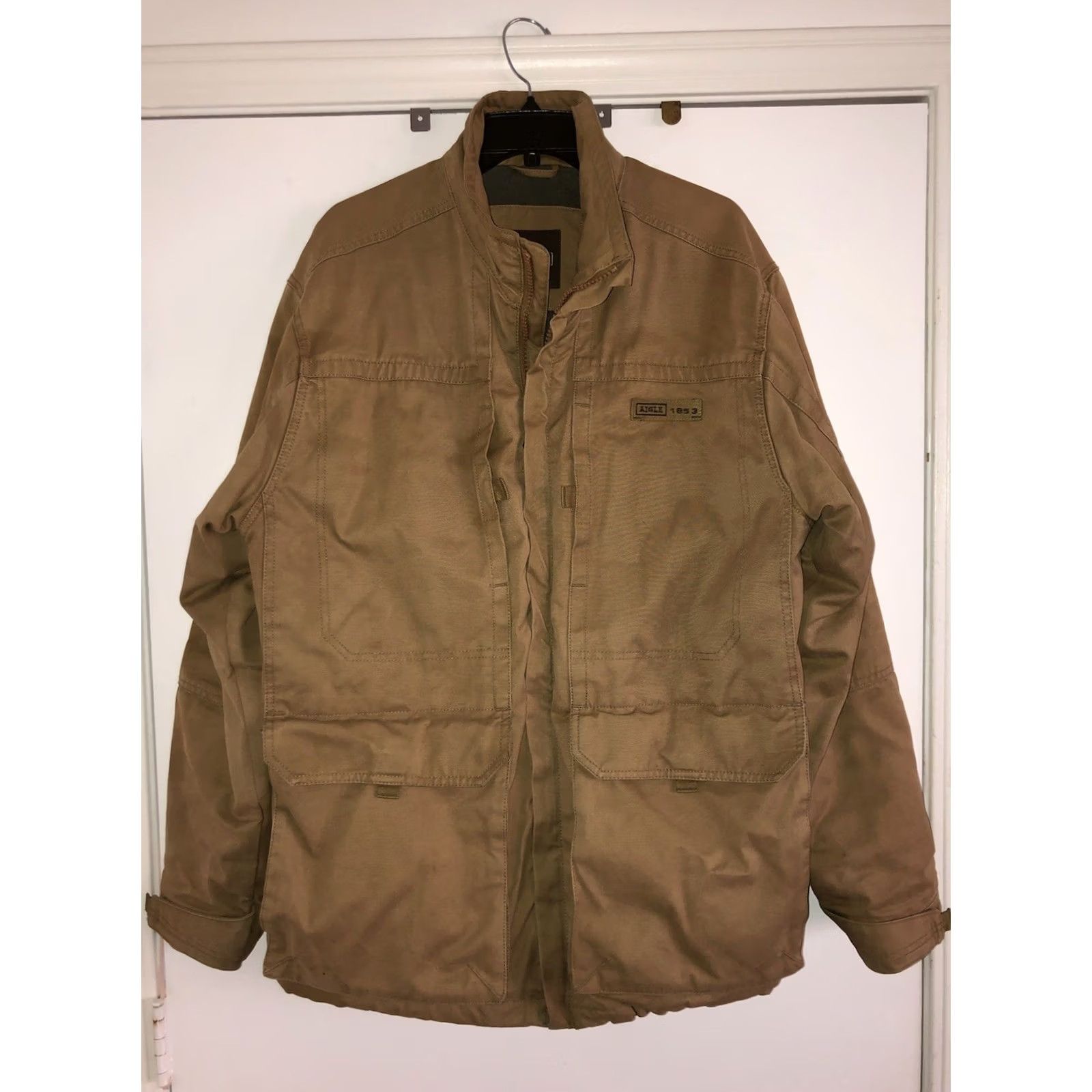 Aigle VINTAGE Aigle Khaki Men’s Coat Size XLarge Padded Military Heavy Winter Warm Jacket Tan Beige Size US XL / EU 56 / 4 - 3 Thumbnail