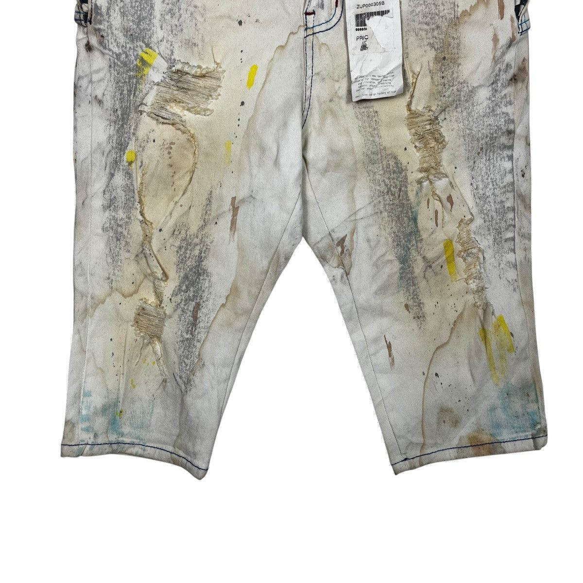Seditionaries Vintage ILDE Distressed Motive Short Denim Jeans Size 28" / US 6 / IT 42 - 4 Thumbnail