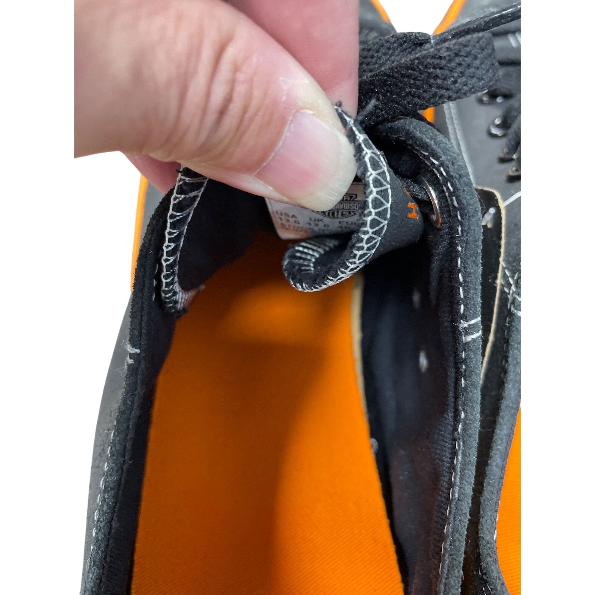 Harley Davidson Harley-Davidson Mens Low-Top Vulcon Black Orange Sneakers Si Size US 13 / EU 46 - 7 Thumbnail