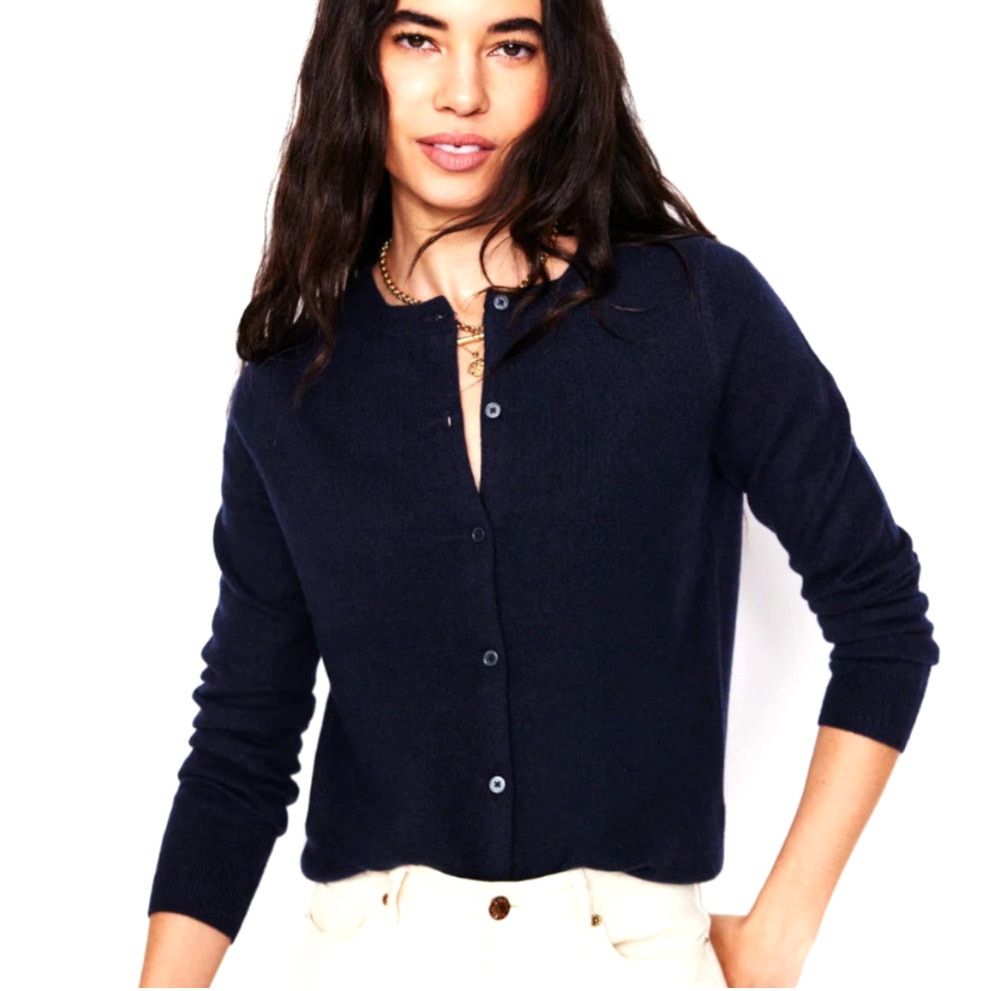 Boden Boden Navy Blue Cashmere Sweater | Size S Size S / US 4 / IT 40 - 6 Thumbnail