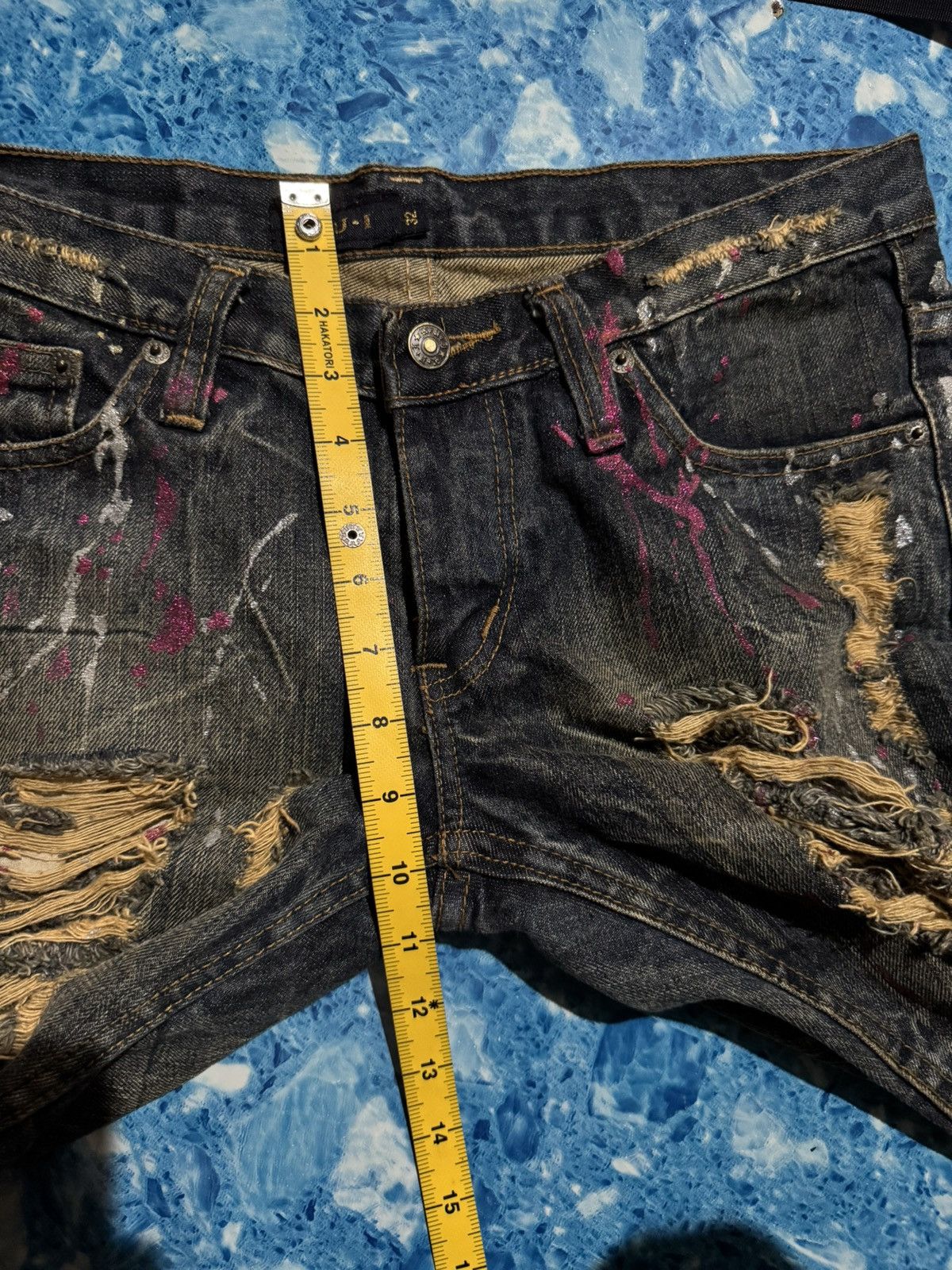20471120 Distressed Denim kui Painter Ifsixwasnine Style Jeans Size US 33 - 16 Thumbnail