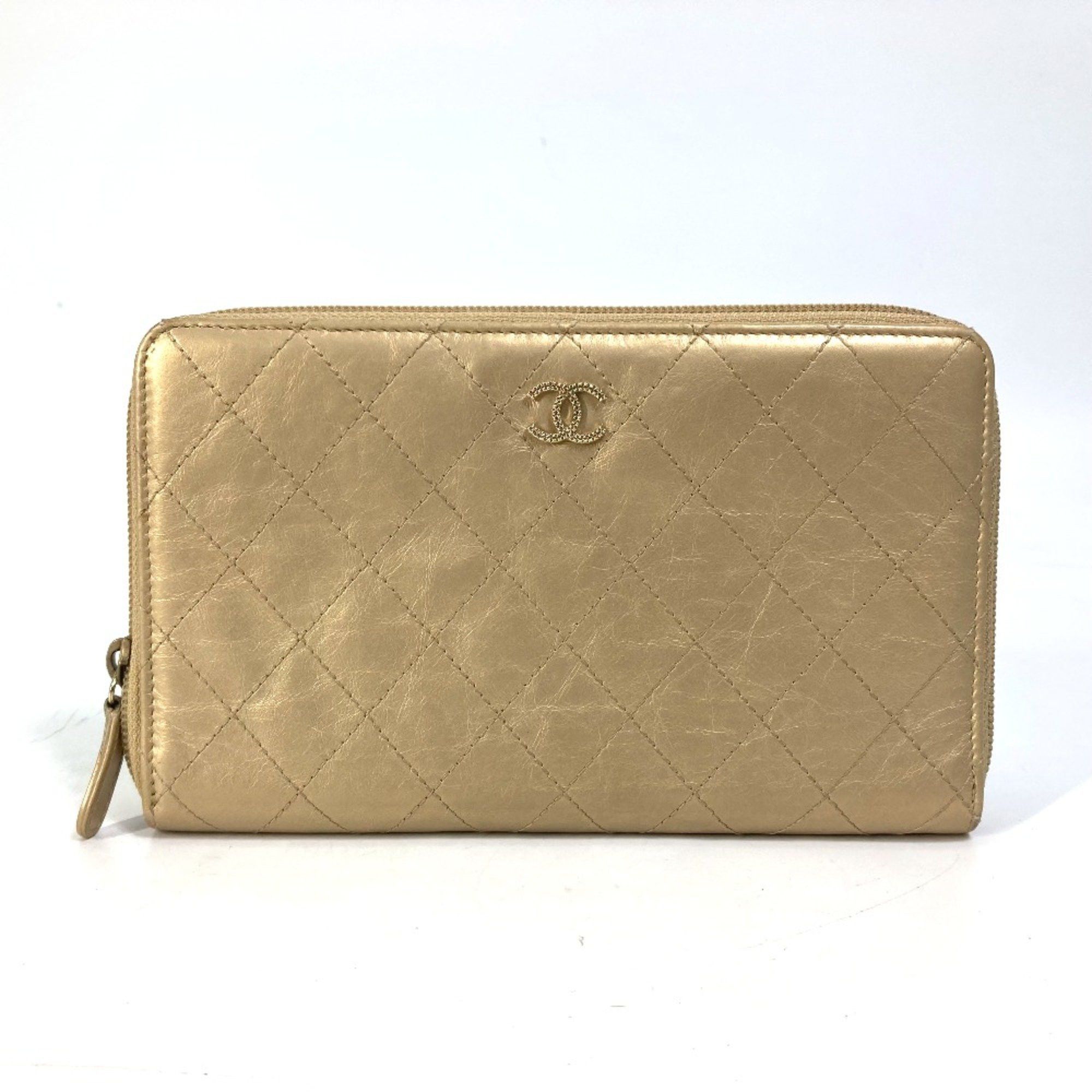 Chanel Chanel CC Mark CC Zip Around Long Wallet Gold Size ONE SIZE - 1 Thumbnail