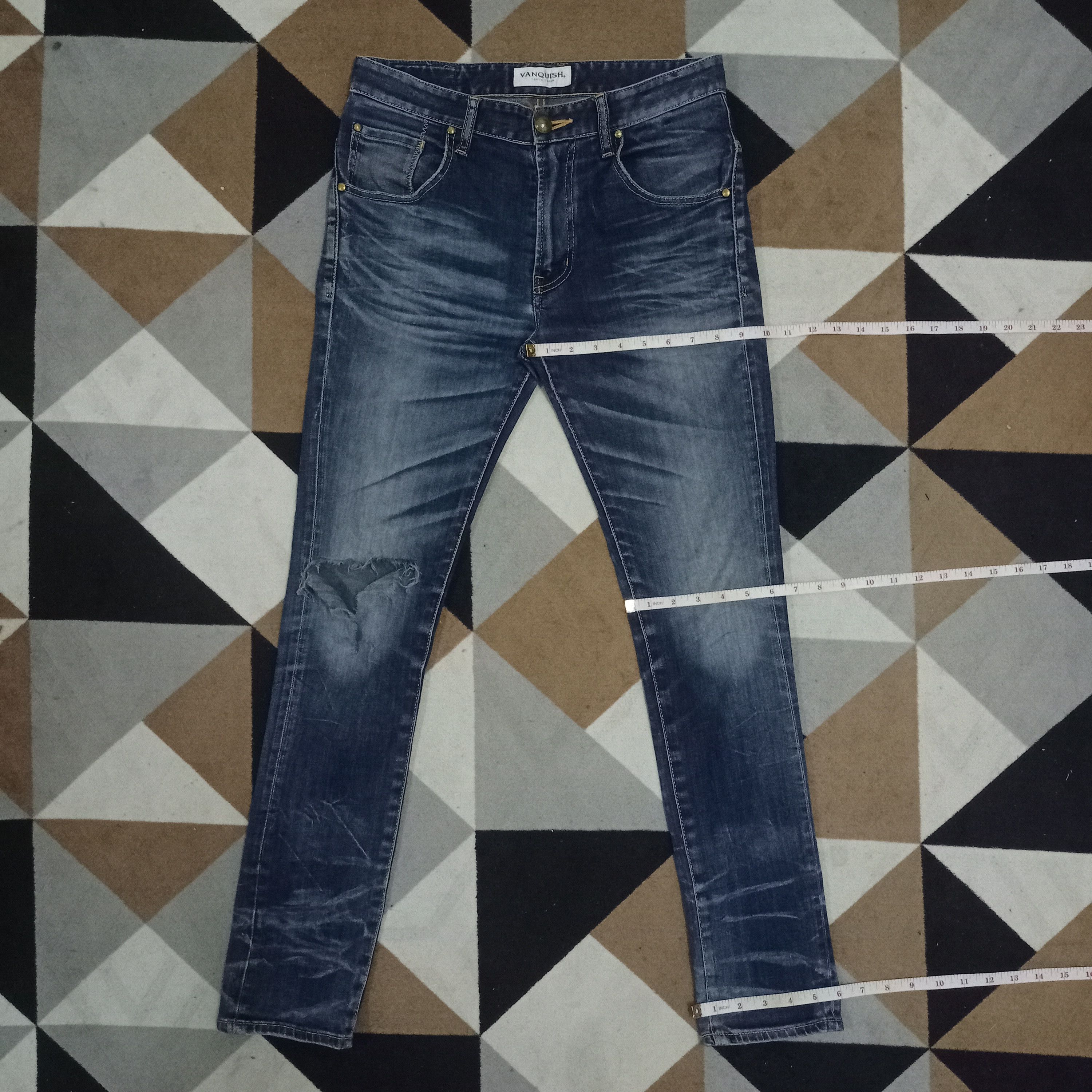 Japanese Brand × Vanquish Vintage Japanese Vanquish Skinny Punk Ripped Jeans 30x30 Size US 30 / EU 46 - 11 Thumbnail