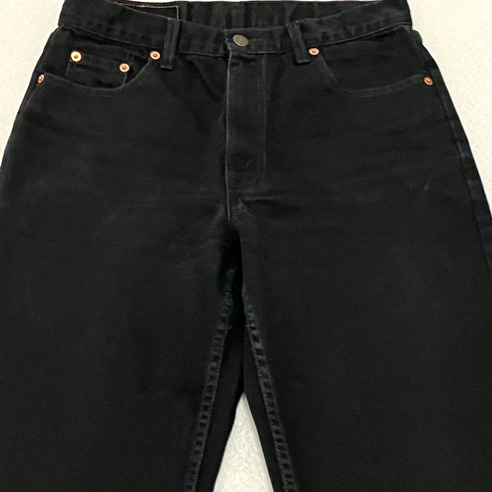 Levi's Vintage Levi’s 882 Jeans Black Denim Straight Fit Orange Tab 90s 30W 29L Womens Size 30" / US 8 / IT 44 - 2 Thumbnail
