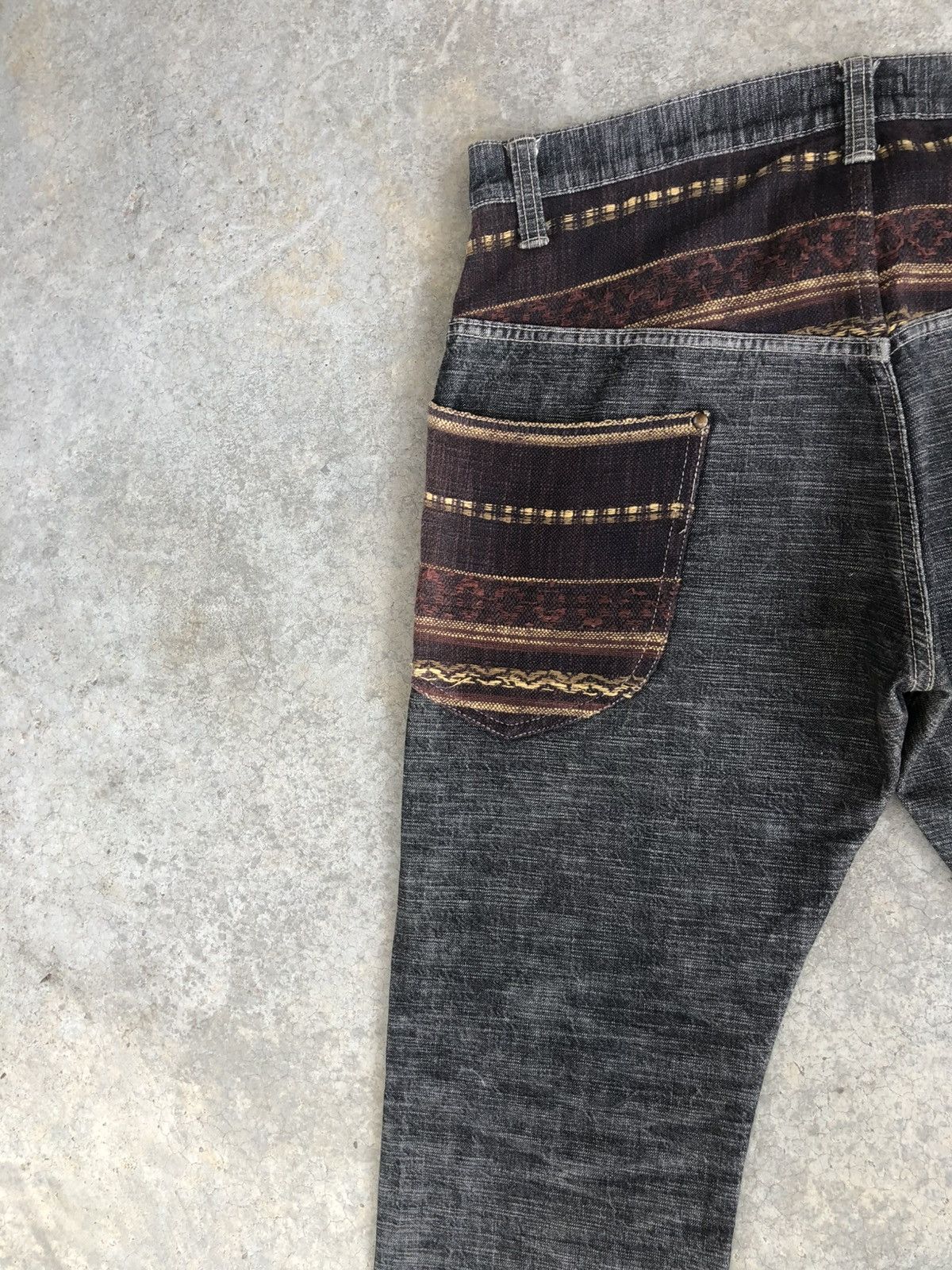 Japanese Brand Concave attempt Blanket Denim Distressed Jeans Size US 33 - 9 Thumbnail