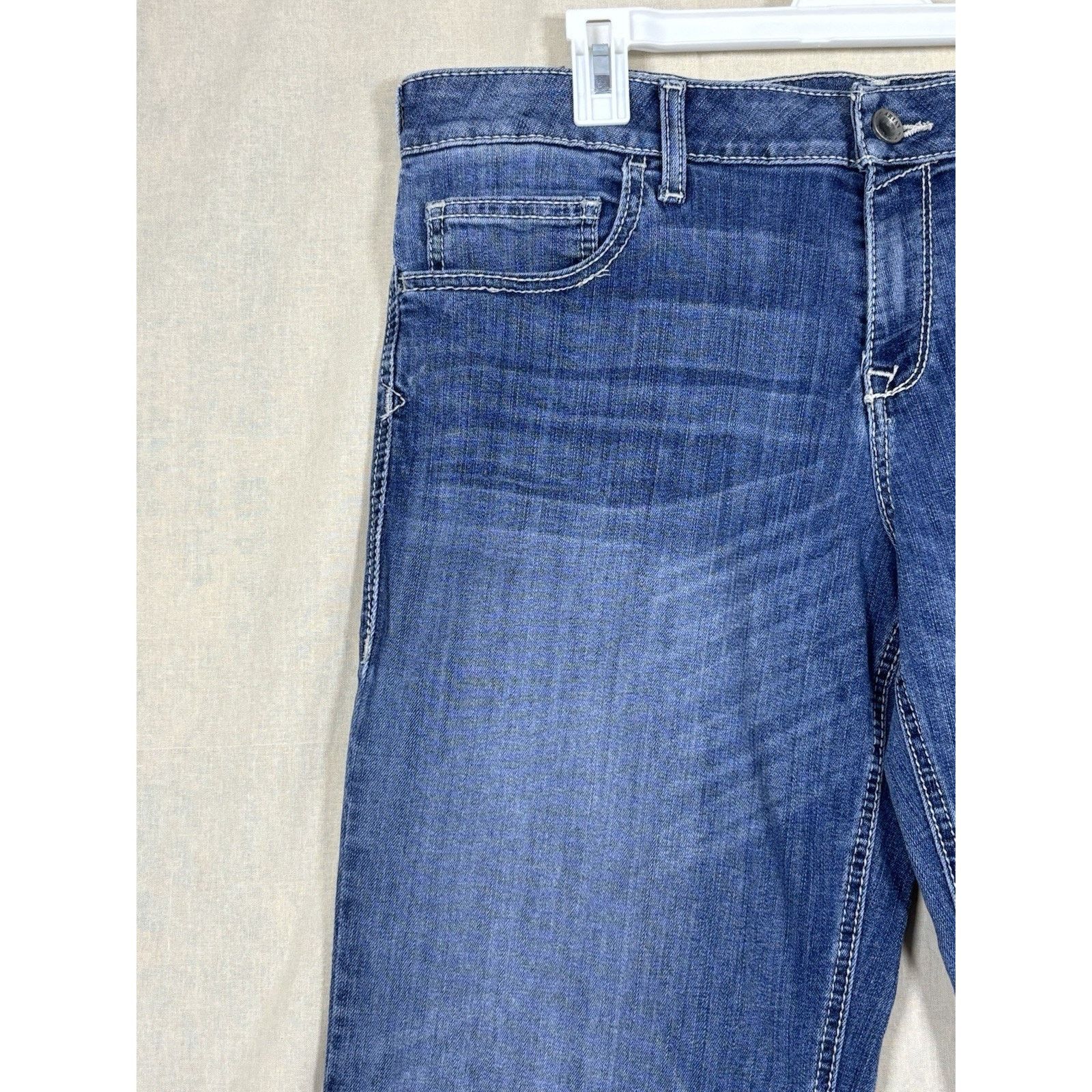 Ariat Women’s Ariat Denim Jeans Size 33R Blue Cropped Frayed Hem Size 33" - 15 Thumbnail