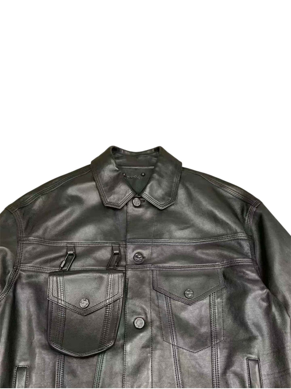 Louis Vuitton Louis Vuitton 48 Paper Clip Chain Leather Jacket Black Size US M / EU 48-50 / 2 - 4 Thumbnail
