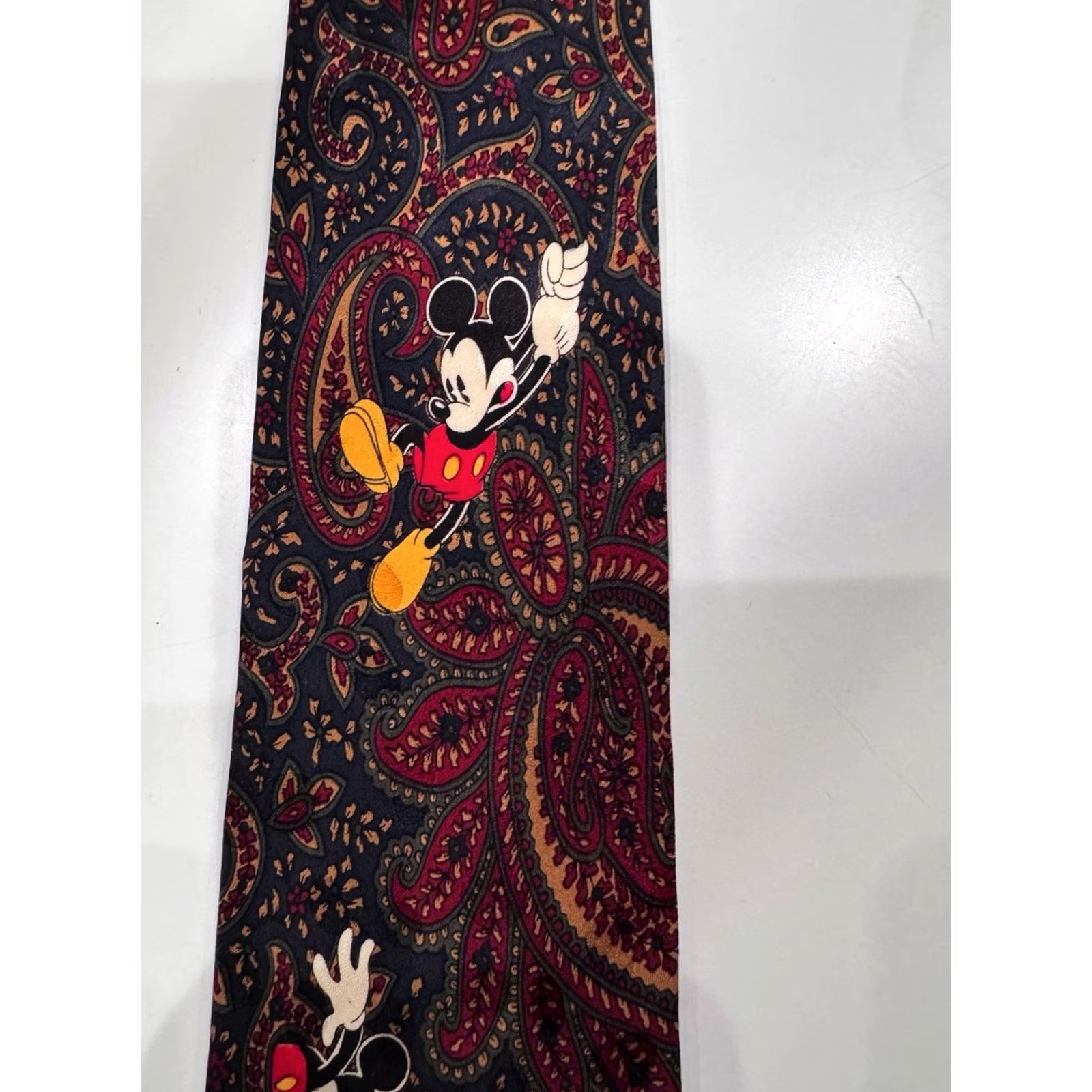 Disney VTG Disney Mickey Mouse Confuse Neck Tie Men's Ascot Multicolor Accessories 90s Concert Theme Mens Size ONE SIZE - 3 Thumbnail