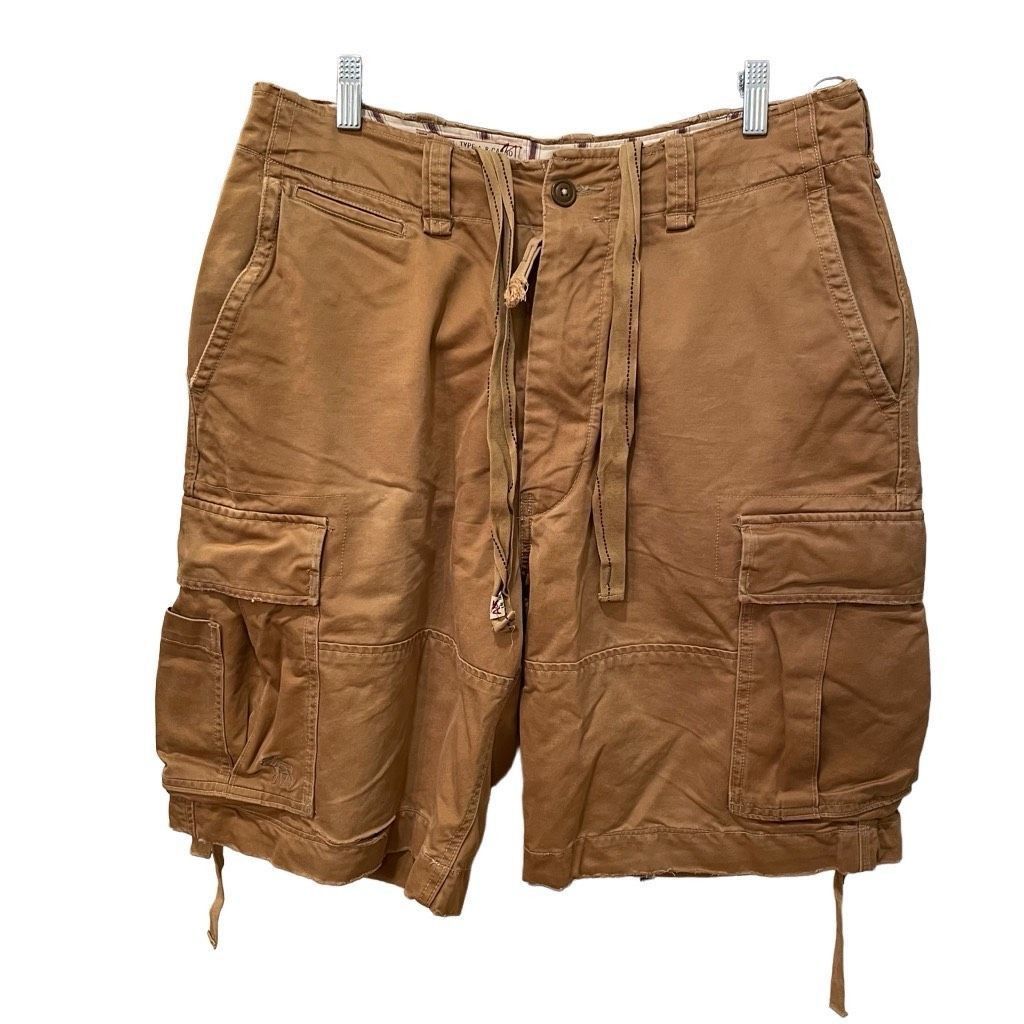 VINTAGE Abercrombie Fitch Shorts Mens 32 Brown Tobacco Cargo