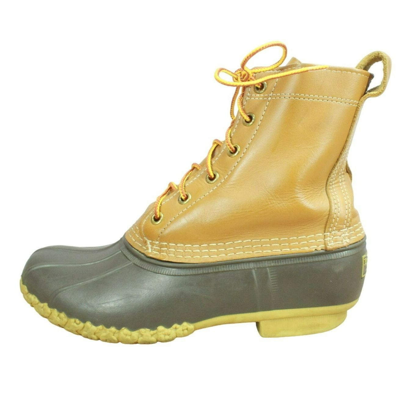 L.L. Bean × Leather LL Bean Women's Lace Up Unlined Ankle Duck Boots Size US 8 / IT 38 - 2 Thumbnail