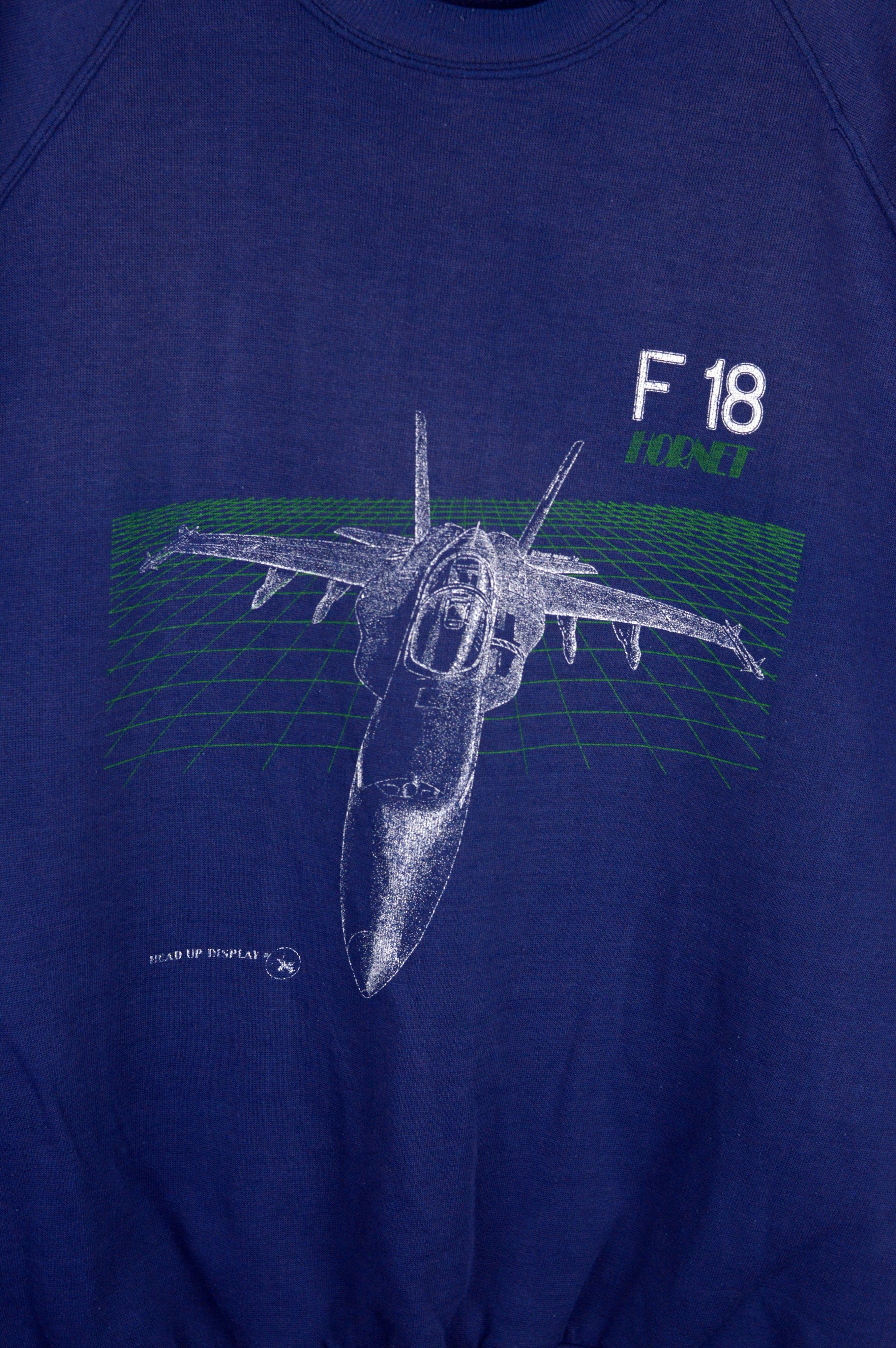 Vintage Vintage F 18 Hornet 90s sweatshirt Size US XL / EU 56 / 4 - 2 Thumbnail