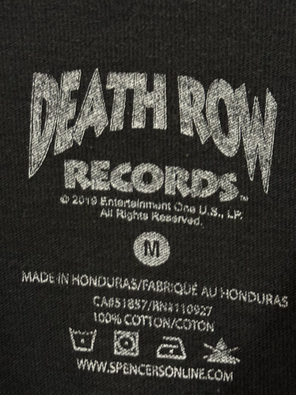 Death Row Records Death Row Records Black Record Album Tour Tee Black Medium Size US M / EU 48-50 / 2 - 3 Thumbnail