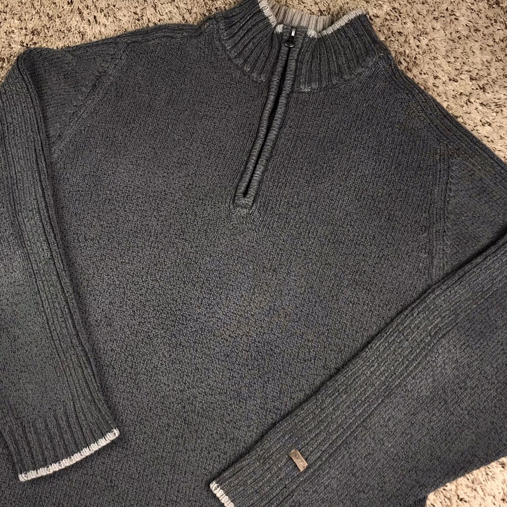 Vintage Columbia XCO Stylish Outdoor Quarter Zip Pullover Gray Knit Sweater Men’s XL Shirt Pullover Gray Mens XL Boardroom-Ready Style Size US XL / EU 56 / 4 - 4 Thumbnail