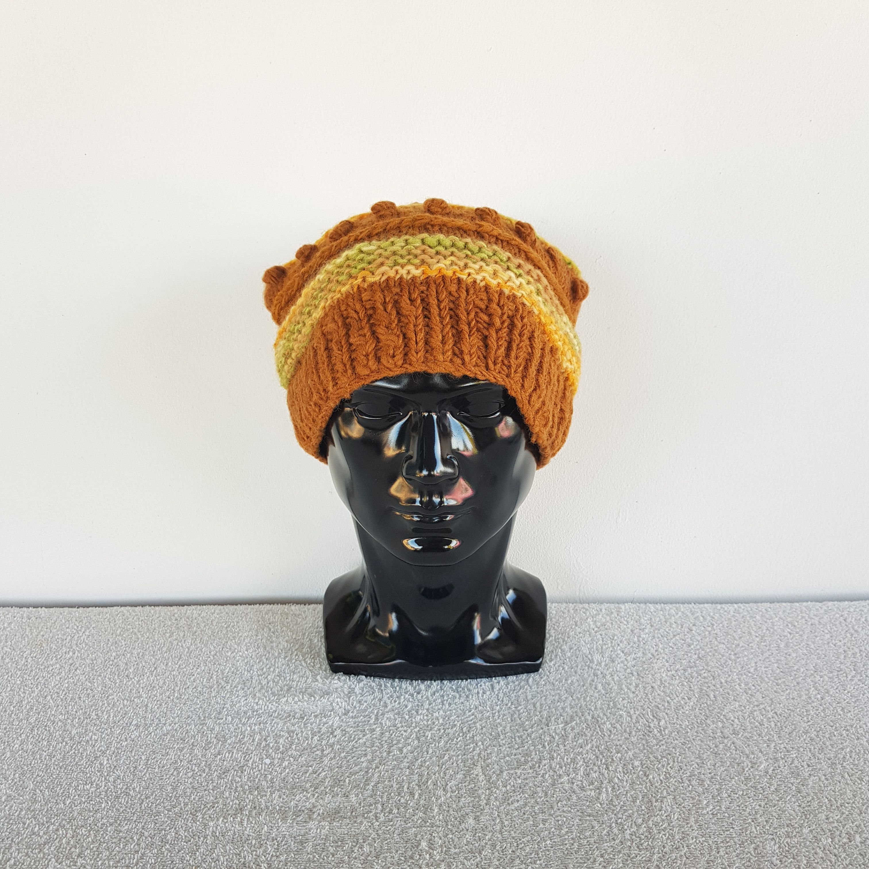 Japanese Brand Vintage Japanese Wool Beanie Isle Ribbed Knit Snow Caps Hats Size ONE SIZE - 2 Thumbnail