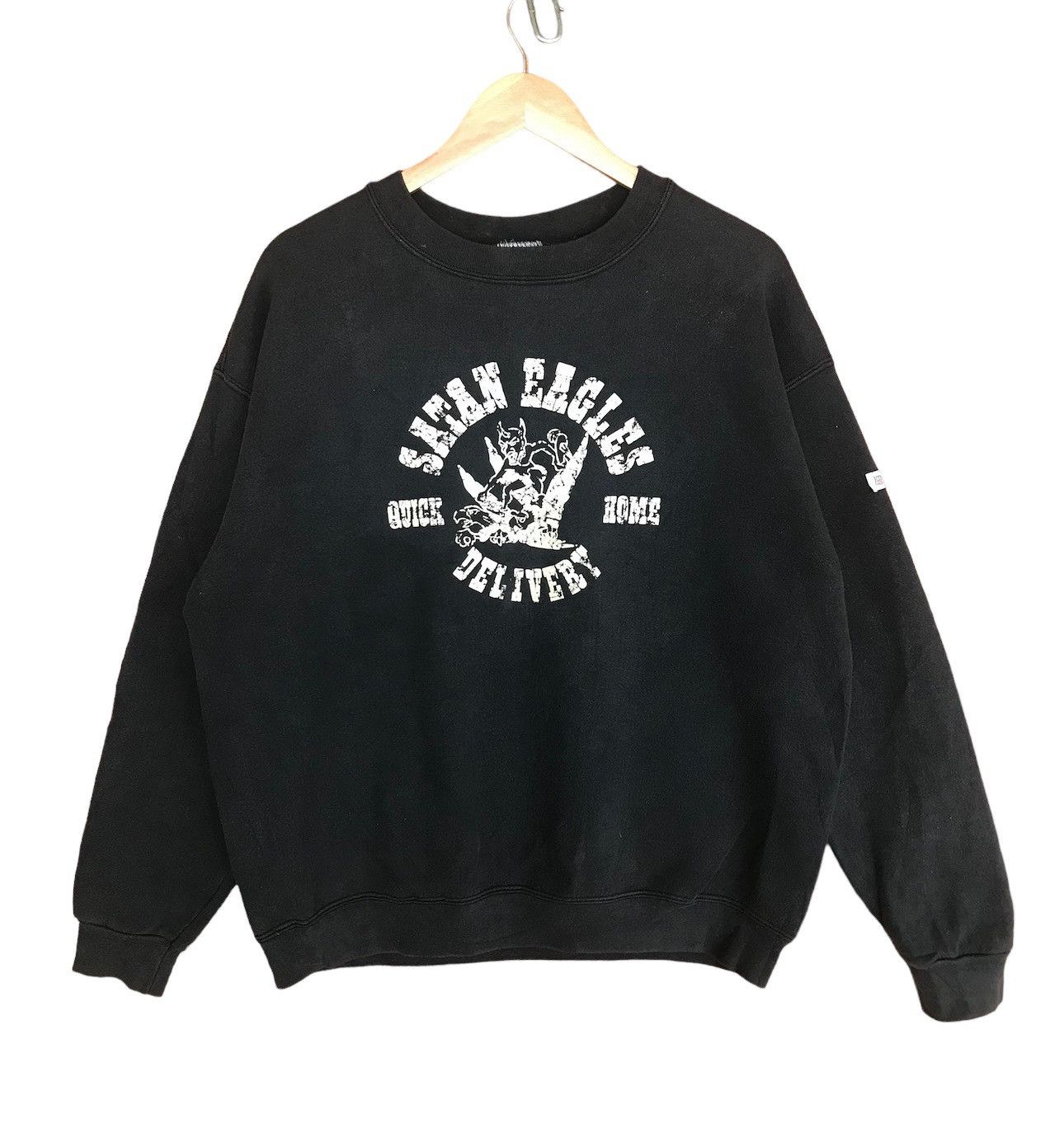 Edwin 90s EDWIN Satan Eagles Delivery Quick Home Sweatshirt Size US XL / EU 56 / 4 - 1 Thumbnail
