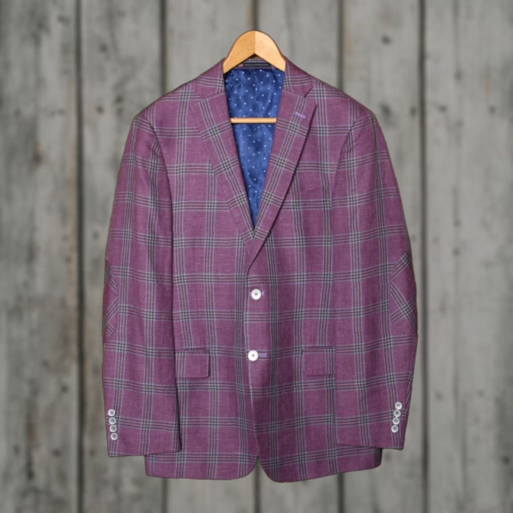 Hart Schaffner Marx Hart Schaffner Marx Sport Coat Jacket Notch Lapel Plaid Wool/Linen/Silk Blend 39R Men Multicolor 60/37/3 Double-Vented 2-Button Front XL? Size US XXS / EU 40 - 1 Thumbnail