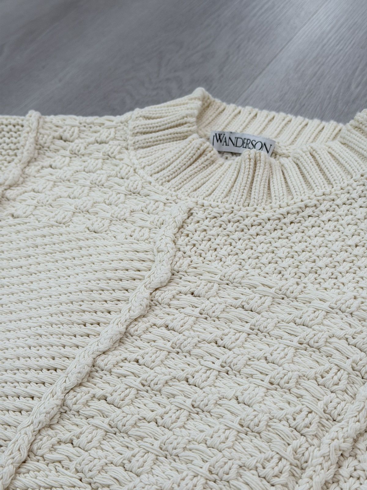 JW Anderson JW Anderson SS20 Cotton Patch Work Heavyweight Knit Sweater Size US XL / EU 56 / 4 - 4 Thumbnail