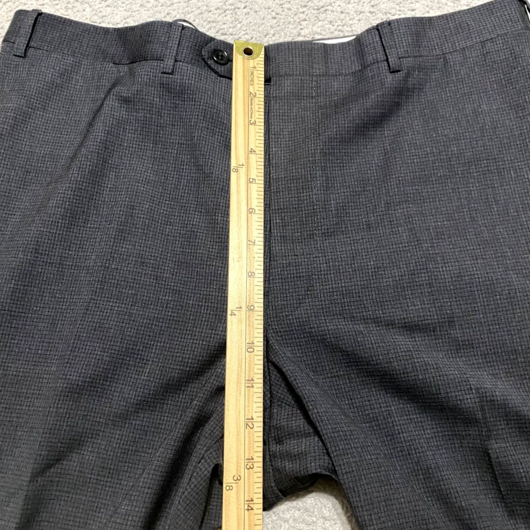 Canali Canali Dress Pants Mens sz 38 Gray Plaid Straight Relaxed 100% Wool Business Size US 38 / EU 54 - 7 Thumbnail