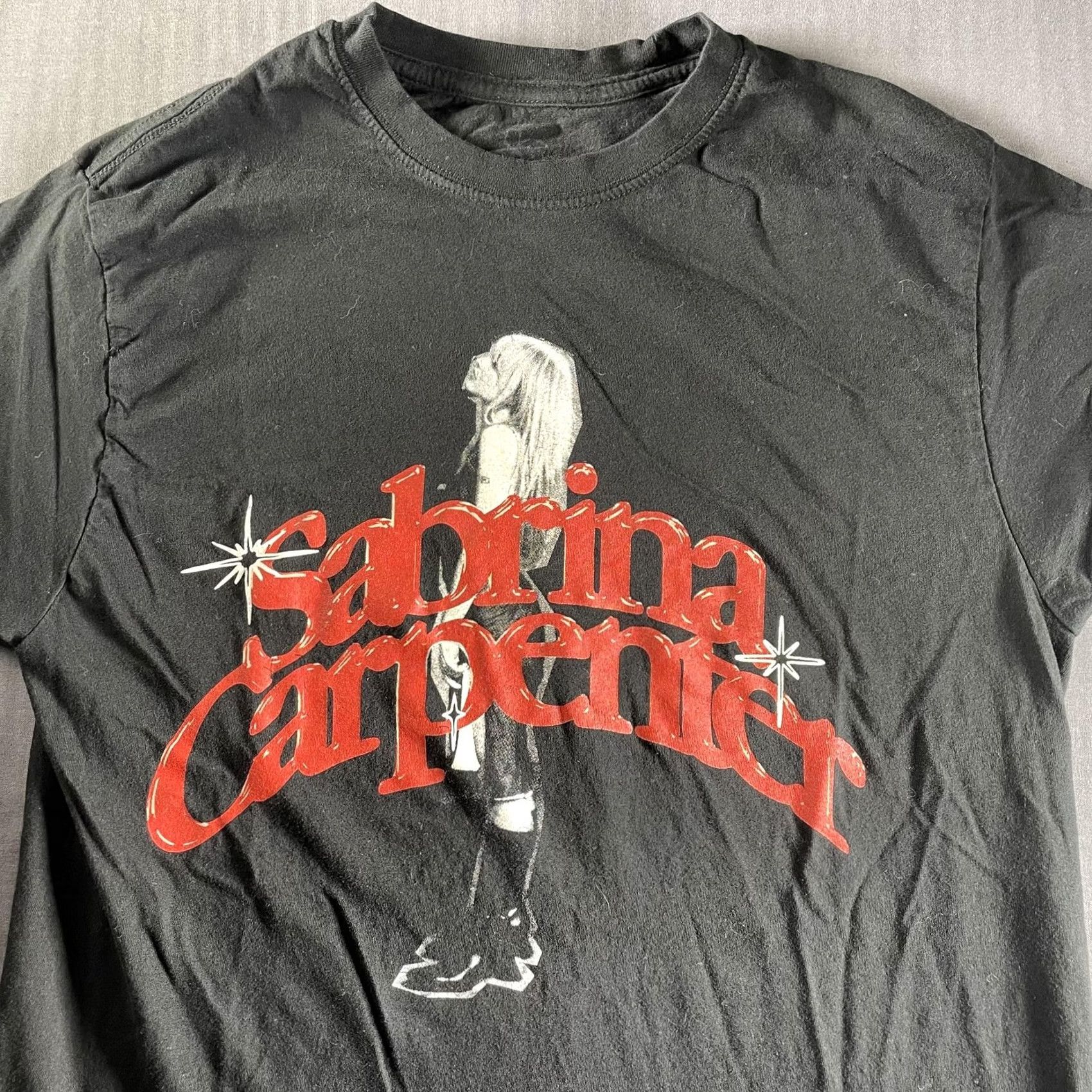 Vintage Sabrina Carpenter Shirt Womens Large Black Graphic Tee Concert Tour Pop Music Size L / US 10 / IT 46 - 2 Thumbnail