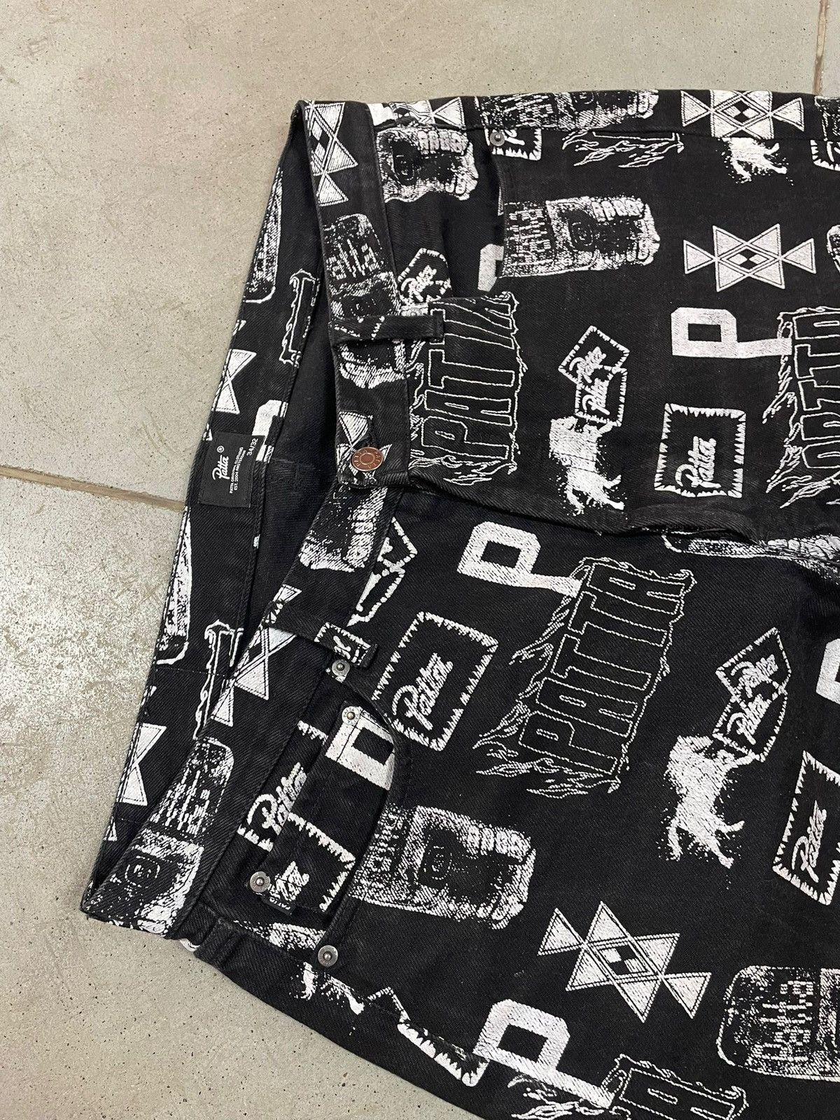 Patta Patta Jeans Monogram All Over Print Size US 34 / EU 50 - 6 Thumbnail