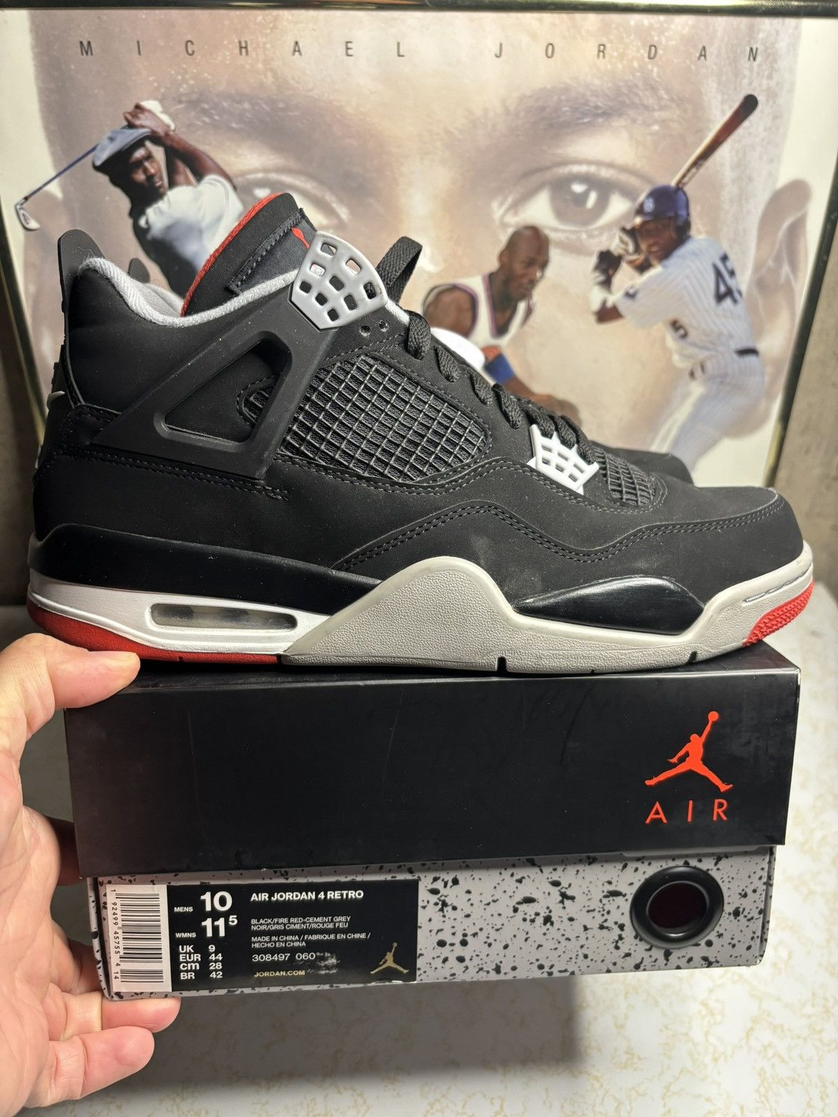 Jordan Brand Jordan Retro 4 ‘Bred’ Size US 10 / EU 43 - 1 Thumbnail