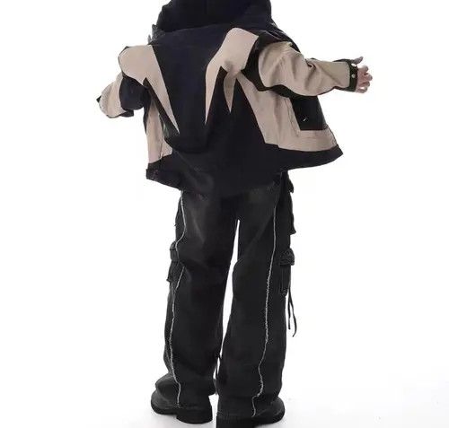 VIBE Retro heavy industry beggar ripped workwear wide leg jeans Size US 32 / EU 48 - 5 Thumbnail
