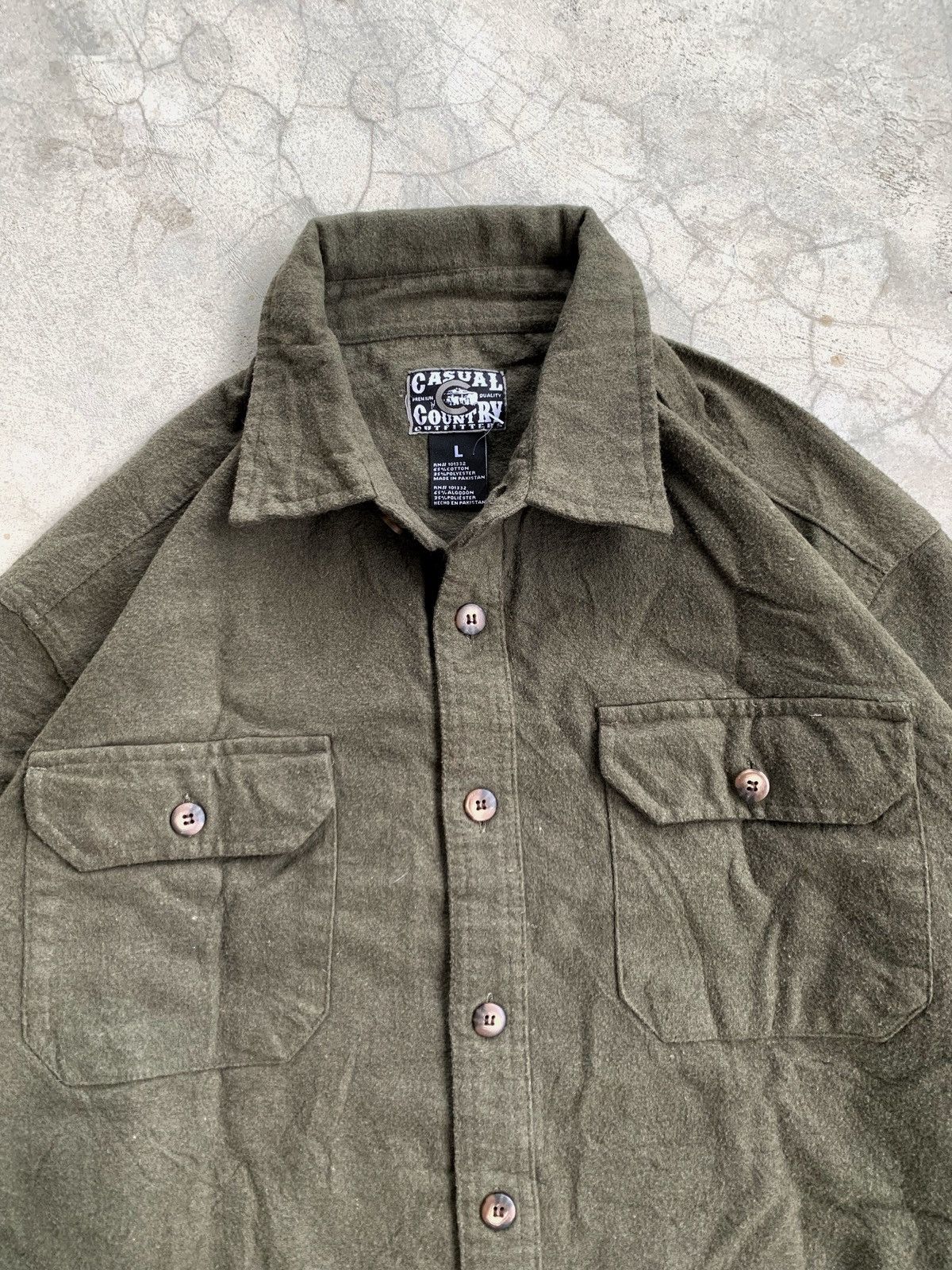 Vintage Cropped button up shirt double pocket C&C boxy Size US L / EU 52-54 / 3 - 5 Thumbnail