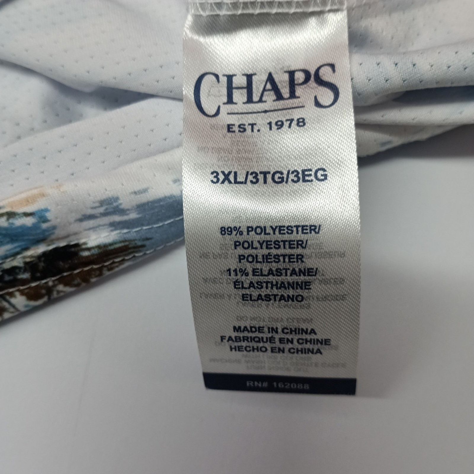 Chaps Chaps Printed Golf Polo Shirt Men's Size 3XL White Stretch Size US XXL / EU 58 / 5 - 7 Thumbnail