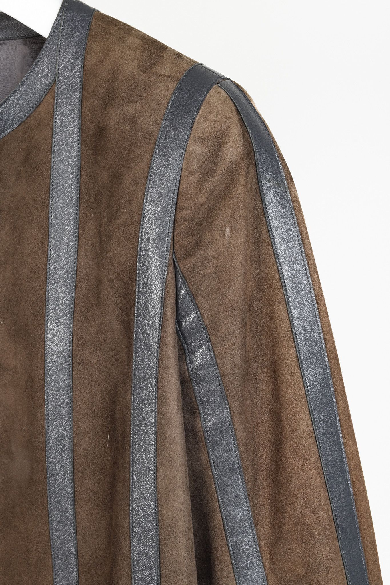 Akris Akris Taupe Grey Goat Panelled Jacket Size M / US 6-8 / IT 42-44 - 5 Thumbnail