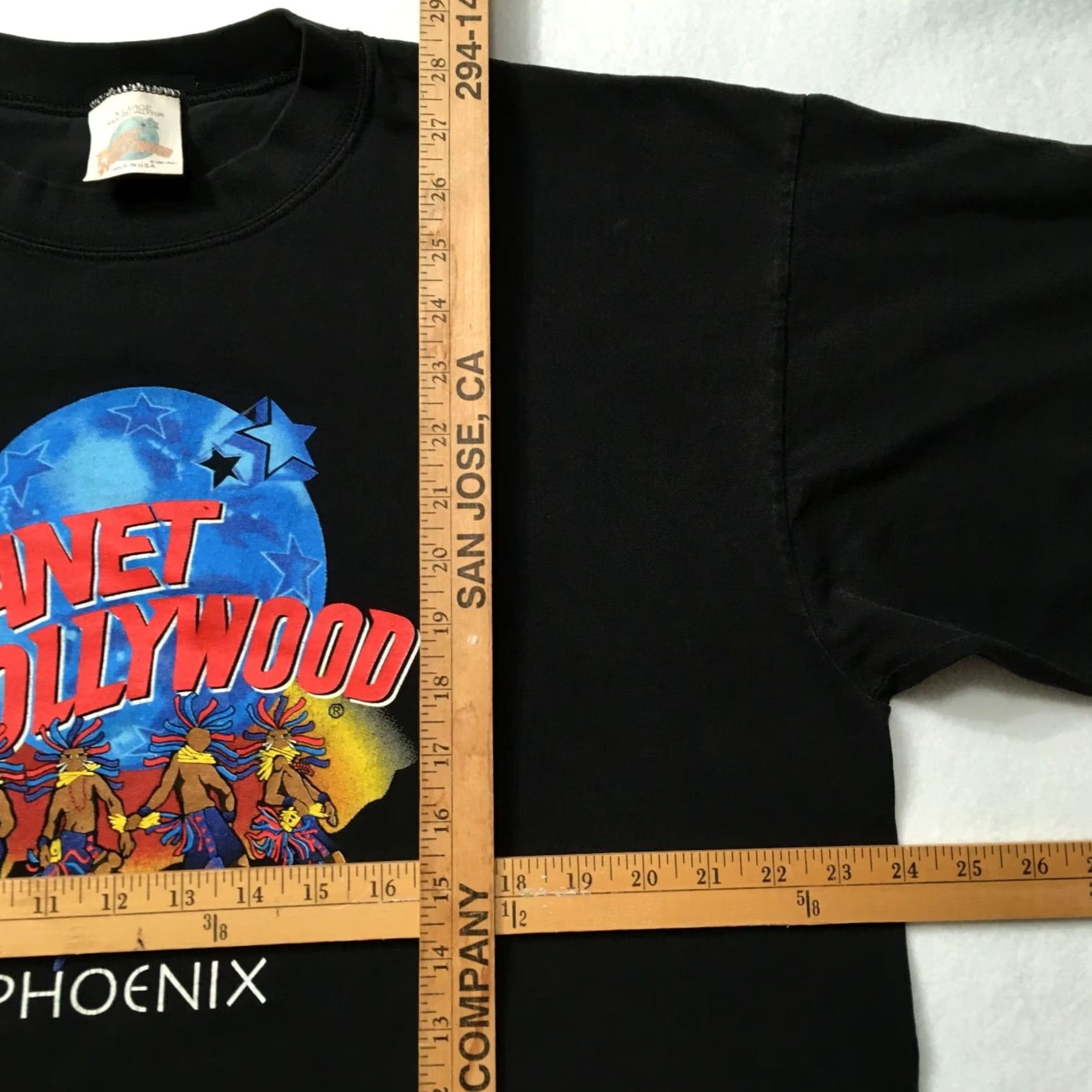 Planet Hollywood VINTAGE Planet Hollywood Shirt Mens XL Navy Black Cotton Short Sleeve Y2K Size US XL / EU 56 / 4 - 4 Thumbnail