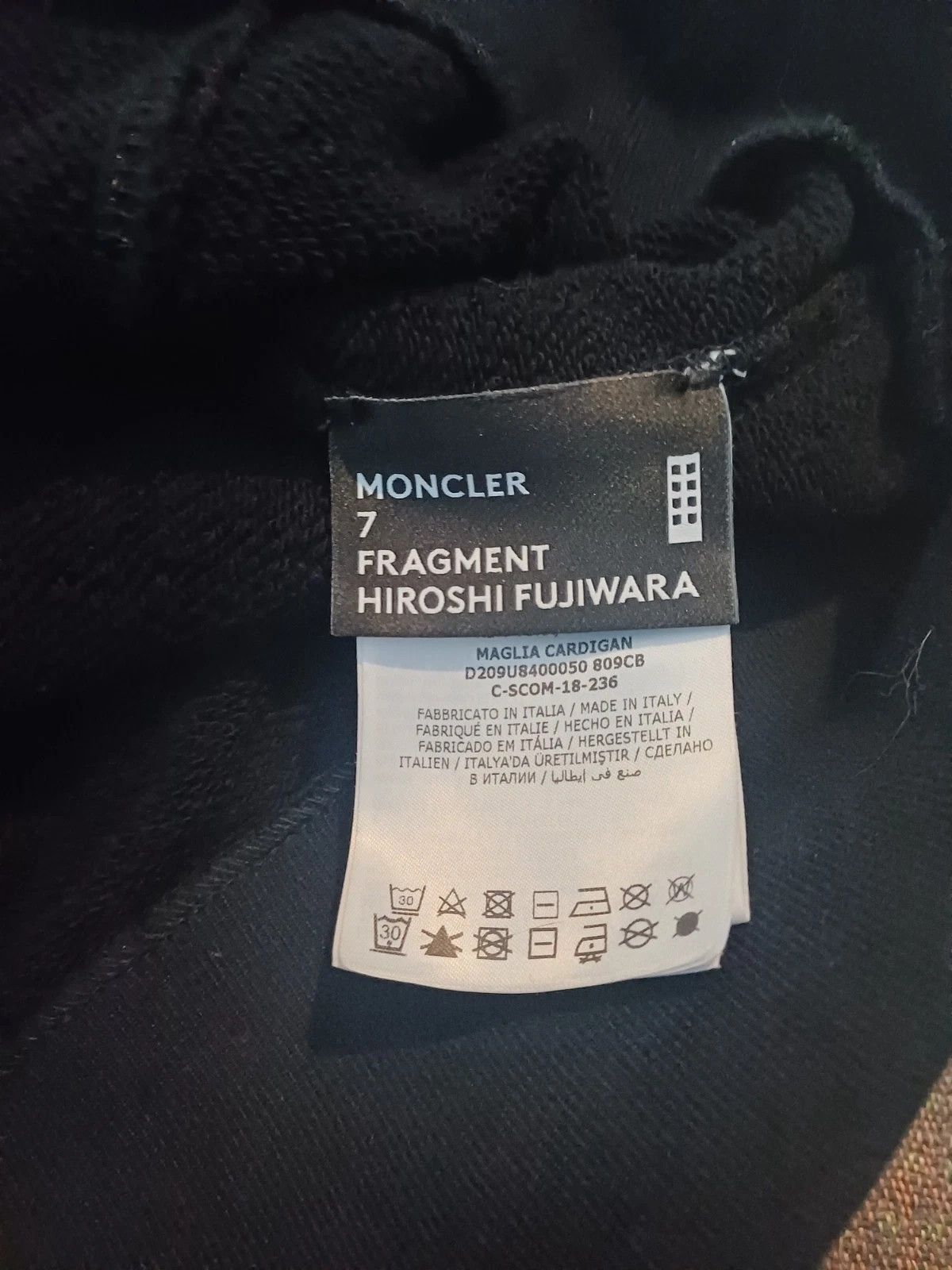 Moncler 7 Moncler Fragment Hiroshi Fujiwara Hoodie Black - Size M Size US M / EU 48-50 / 2 - 13 Thumbnail