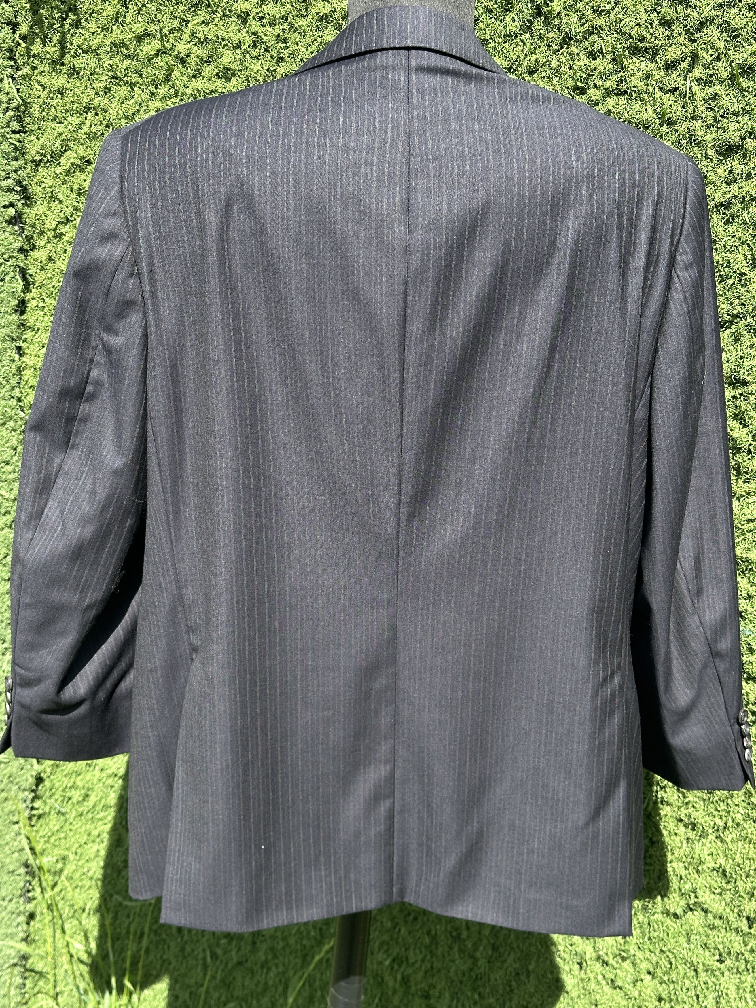 Burberry Burberry London Pinstripe 3 Button Long Fit Blazer IT 60 XXL Size 54R - 11 Thumbnail