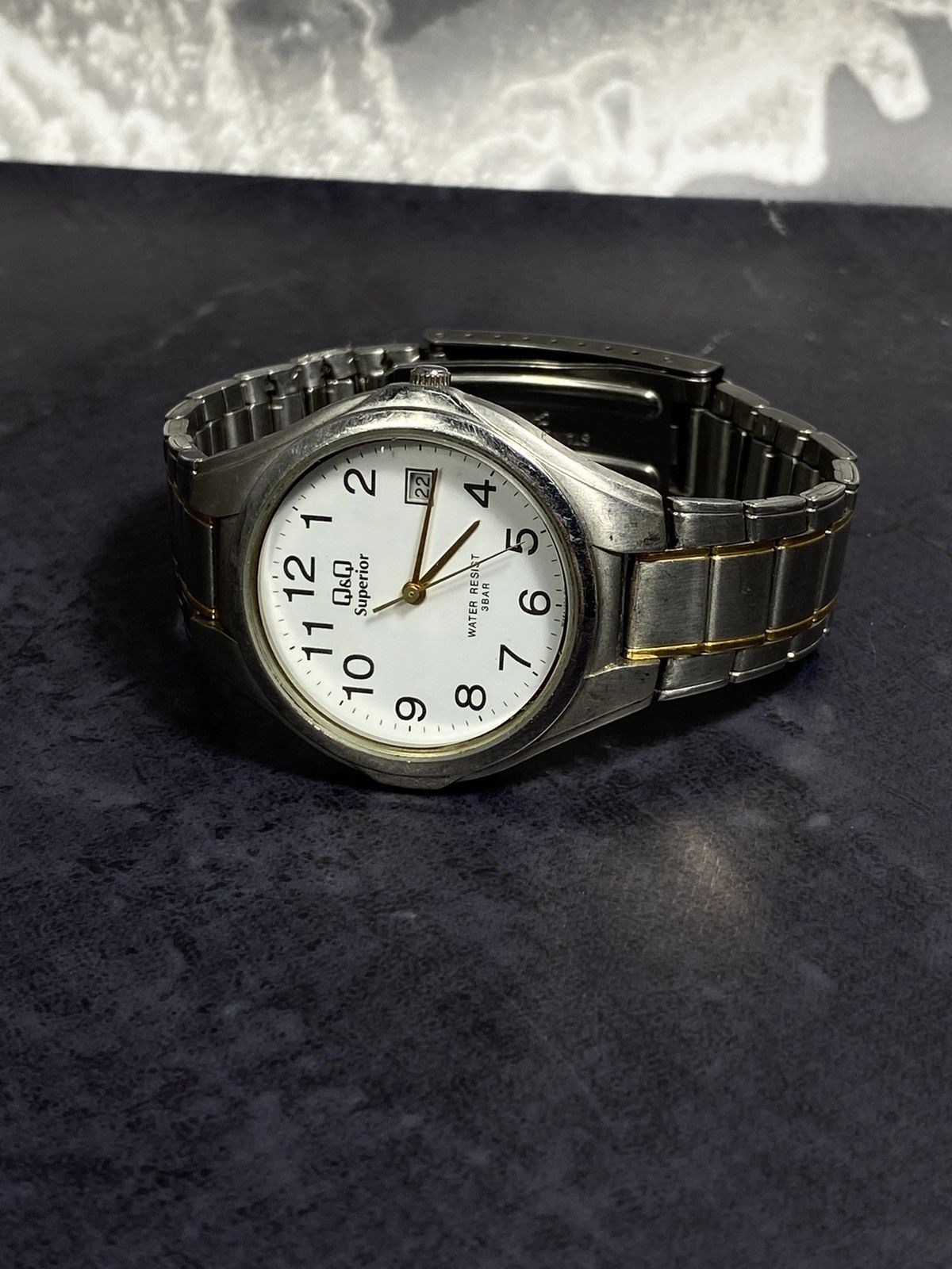 Japanese Brand Q&Q Superior Quartz Watch Date Function Stainless Steel Size ONE SIZE - 4 Thumbnail
