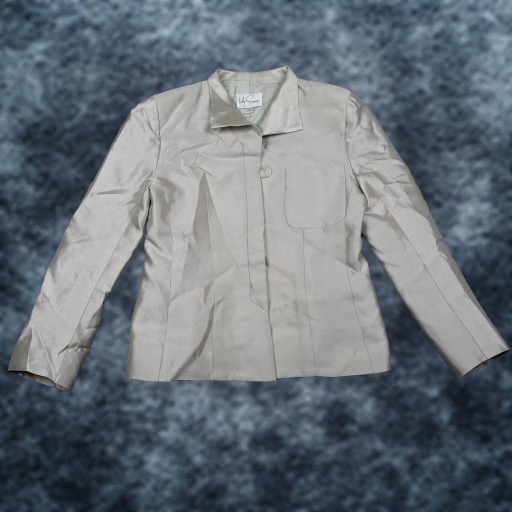Vintage VINTAGE Lily Samii Blazer Womens 6 Silver Button Coat Blazer Compact Jacket USA Made Casual Workwear Size M / US 6-8 / IT 42-44 - 1 Thumbnail