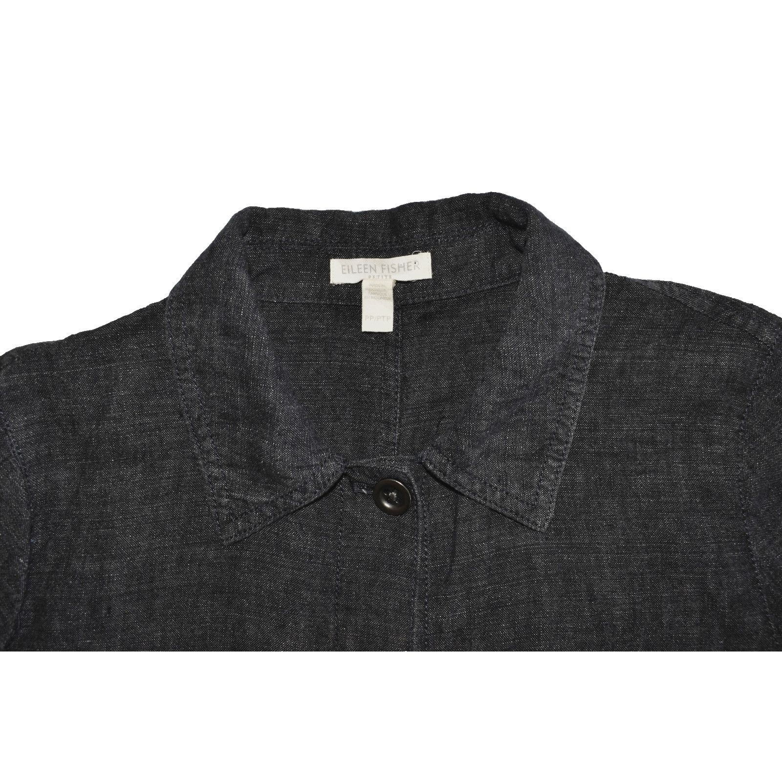 Eileen Fisher EILEEN FISHER Organic Linen Button Front Shirt Jacket Sz PP Size XXS / US 00 / IT 34 - 4 Thumbnail