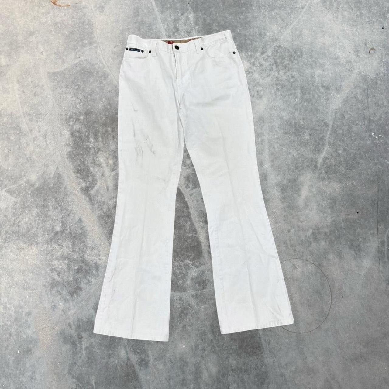 Dolce & Gabbana Dolce & Gabbana flare white jeans vintage size 30 Size 30" / US 8 / IT 44 - 1 Thumbnail