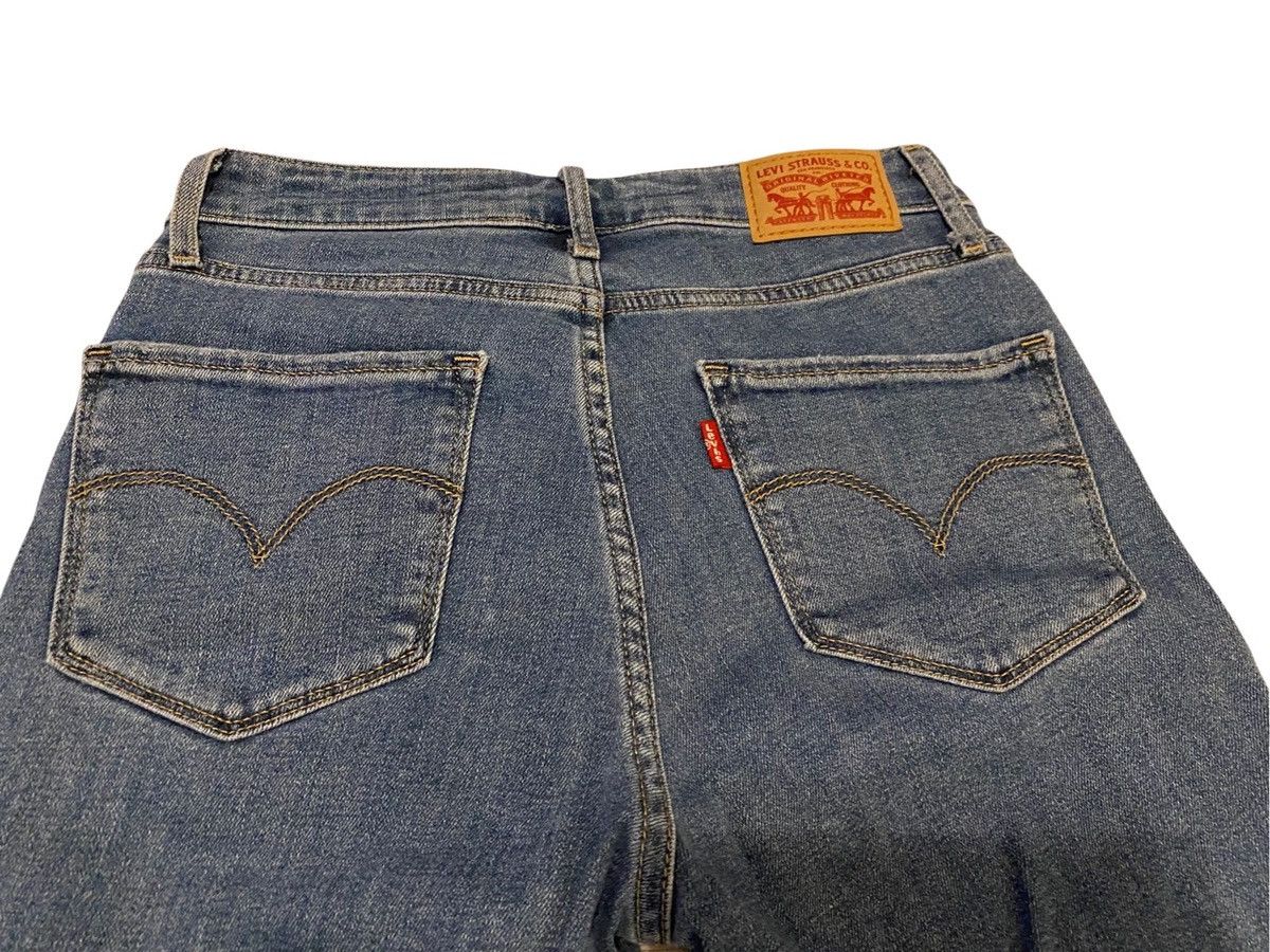 Levi's Levis 721 High Rise Skinny Jeans Fringe Cuff Western Boho Size 27" / US 4 / IT 40 - 3 Thumbnail
