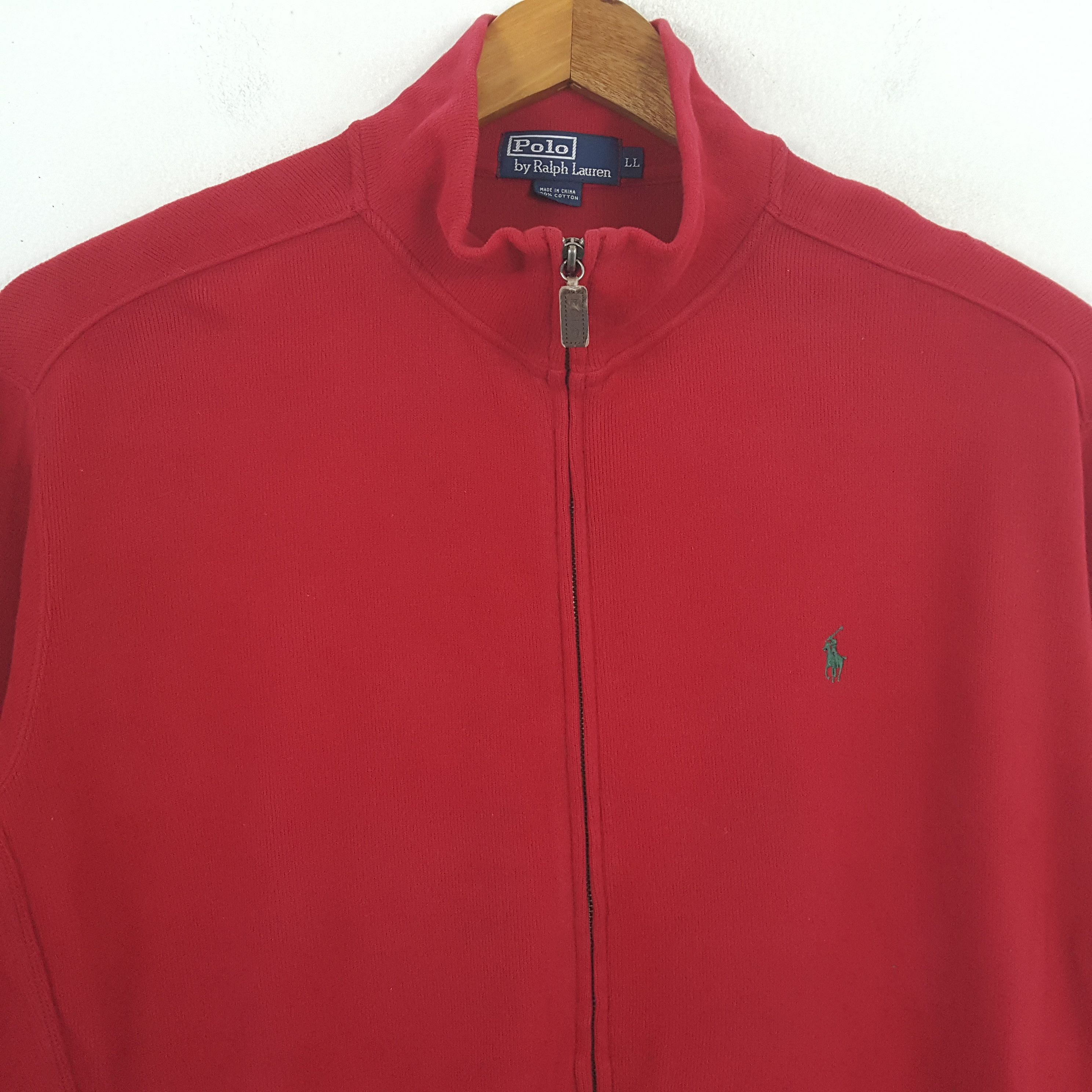Polo Ralph Lauren × Vintage Vintage POLO by RALPH LAUREN Small Pony Zipper Sweater Size US XL / EU 56 / 4 - 2 Thumbnail