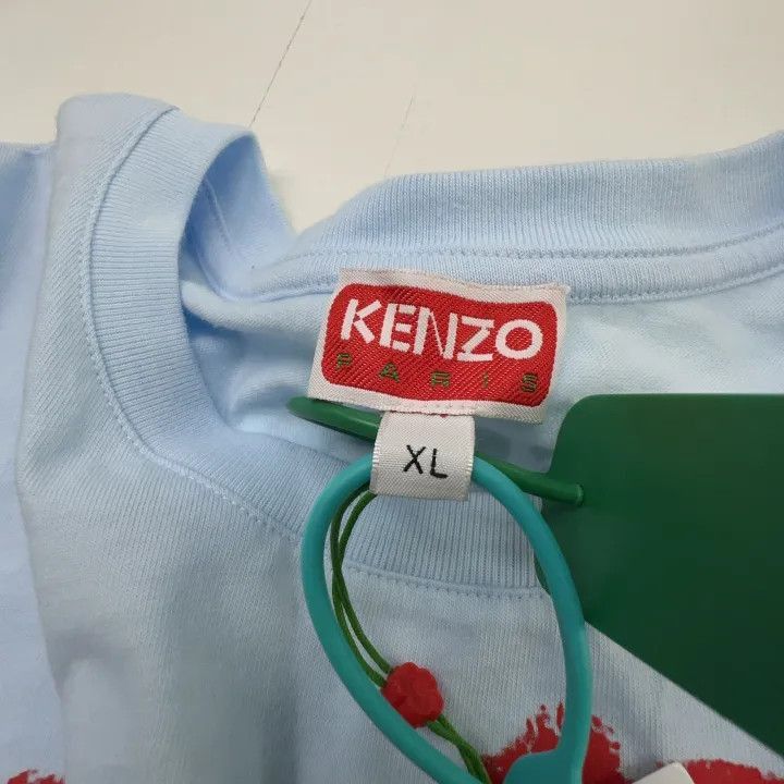 Kenzo KENZO Drawn Varsity T-Shirt in Light Blue -2507 Size US XL / EU 56 / 4 - 3 Thumbnail