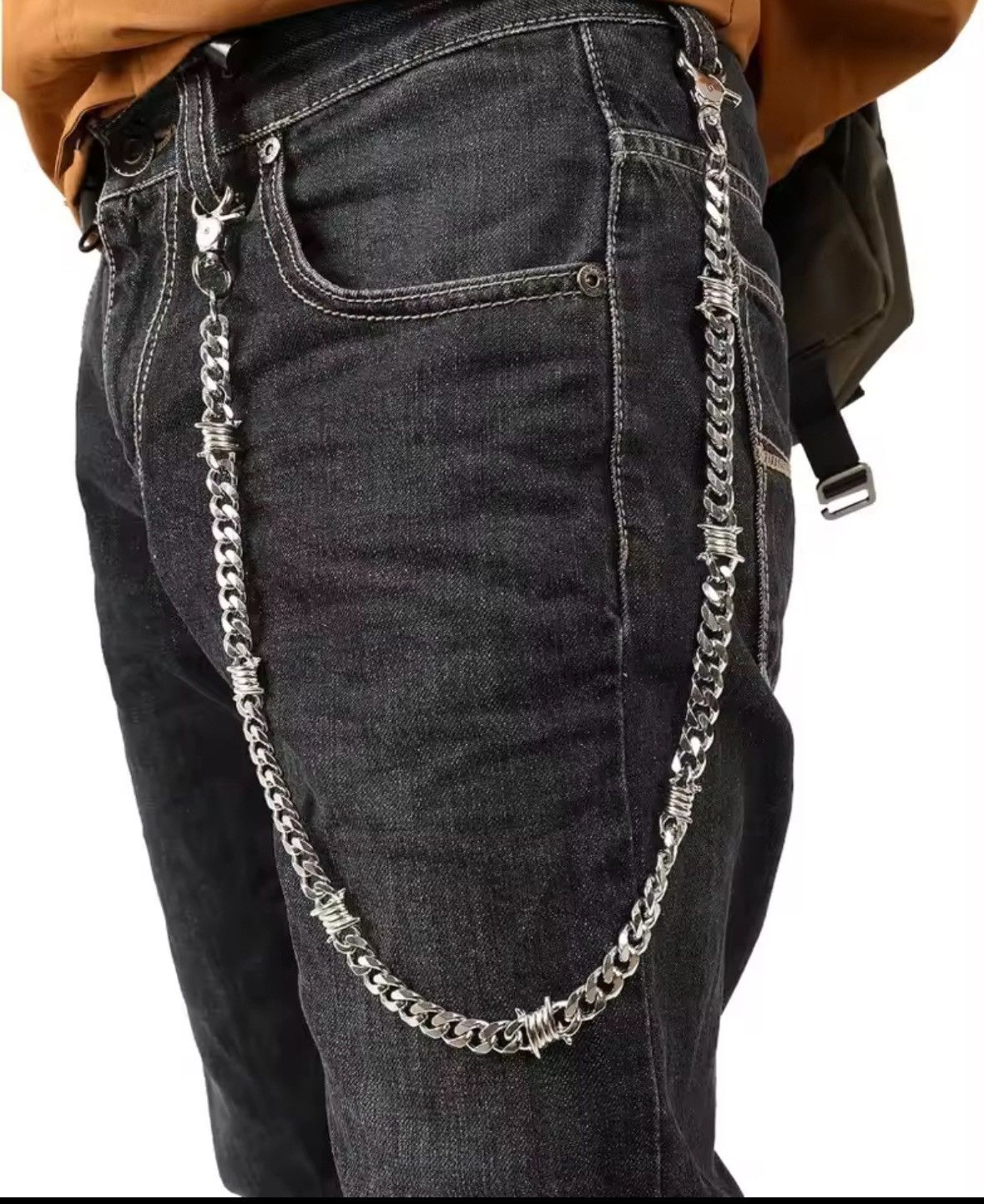 Jewelry Chain with Round Clasp, Men Chains for Jeans, Size ONE SIZE - 2 Thumbnail