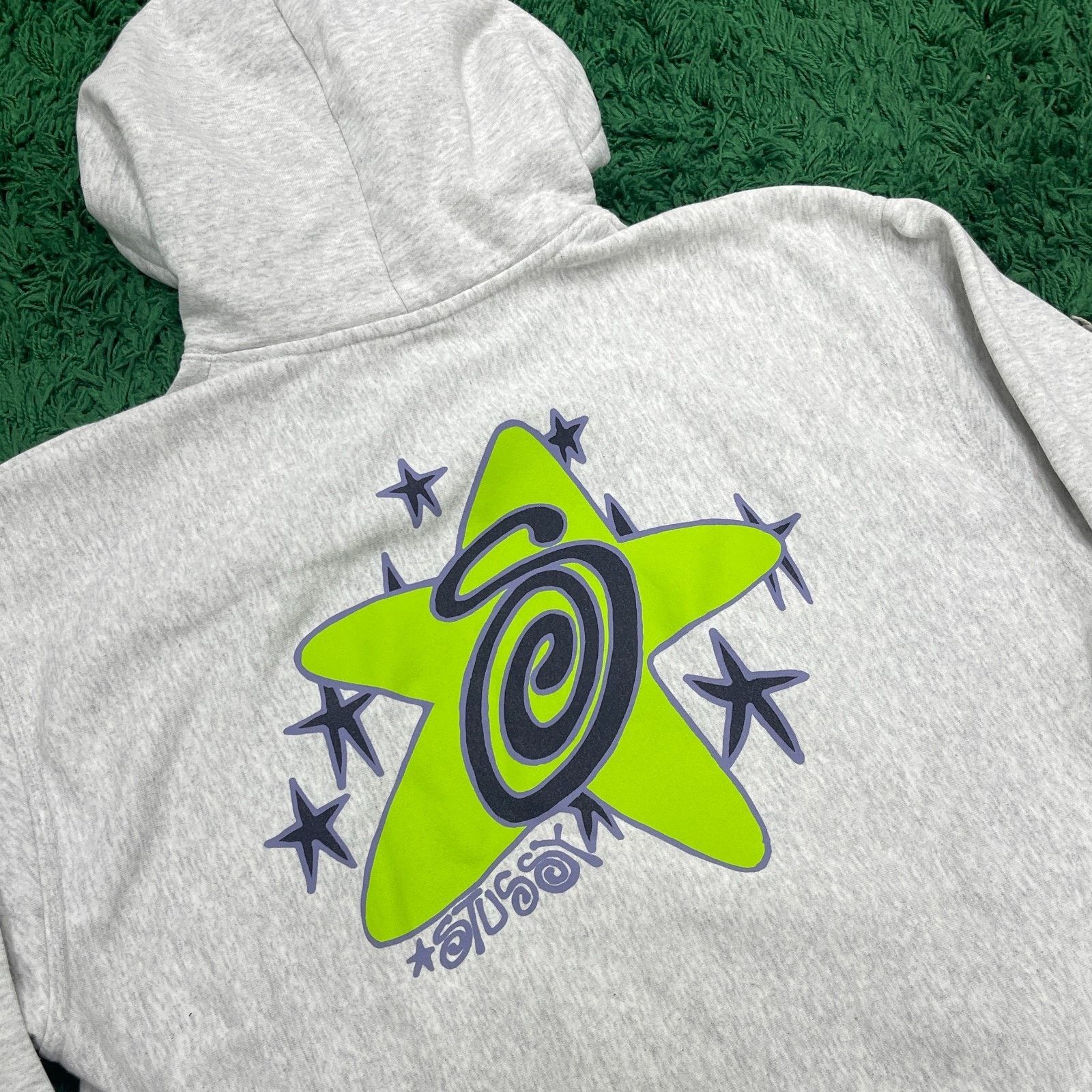 Stussy FW23 Stussy Slime Galaxy Hoodie Ash Heather Sweater Size XL Size US XL / EU 56 / 4 - 9 Thumbnail