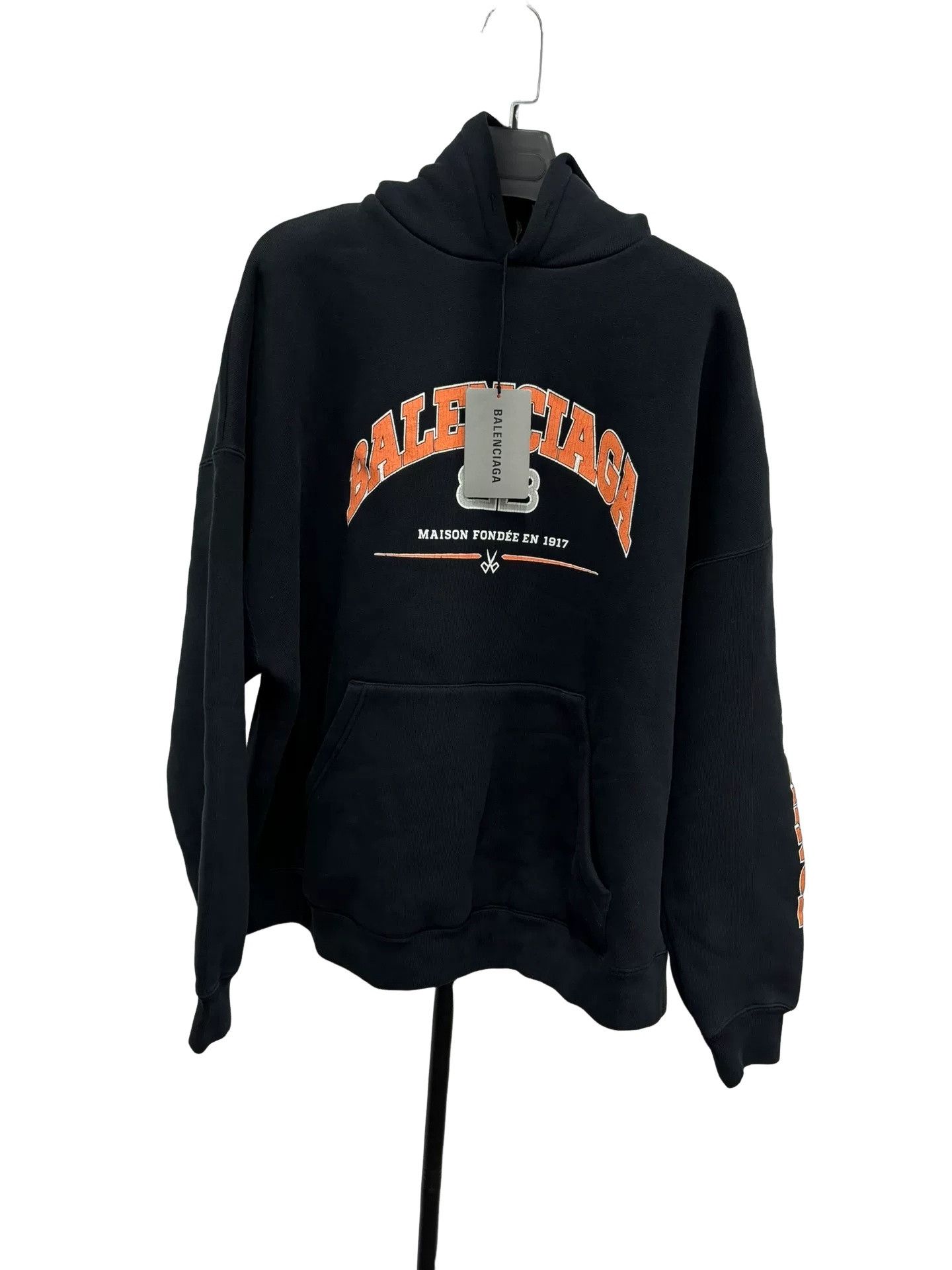 Balenciaga Balenciaga Distressed BB Scissors Logo Hoodie Size 1 Size US S / EU 44-46 / 1 - 1 Thumbnail