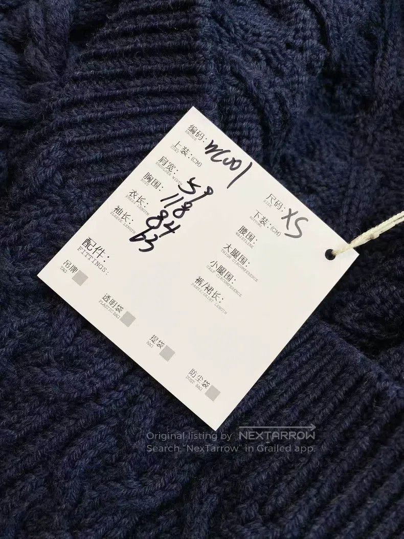 Loewe Loewe Wool Classic Cable Logo Blue Sweater Size XS / US 0-2 / IT 36-38 - 6 Thumbnail