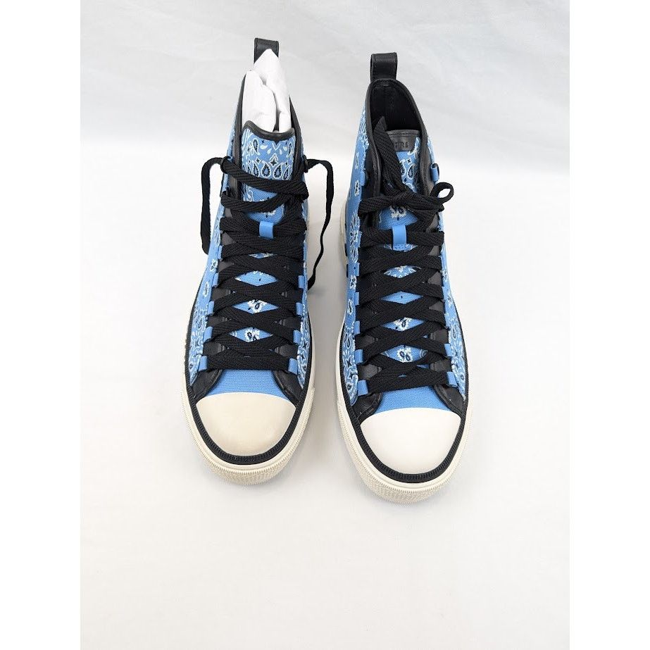 Amiri o1rshd1 Q:2 / Bandana Ma Court Hi-Top Sneakers Carolina Blue Size US 13 / EU 46 - 13 Thumbnail